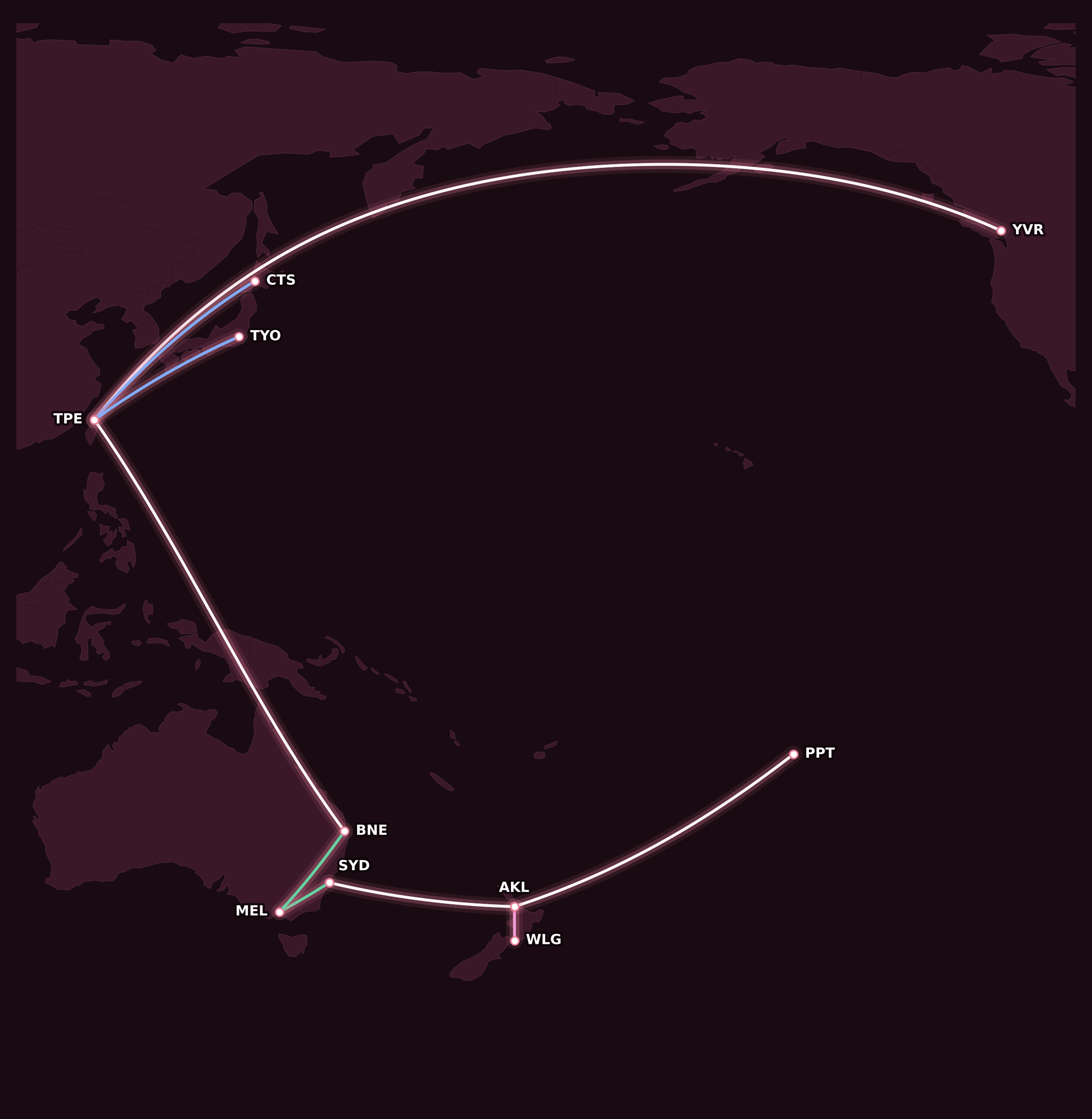Map for Booked: From Kia Ora to Konnichiwa