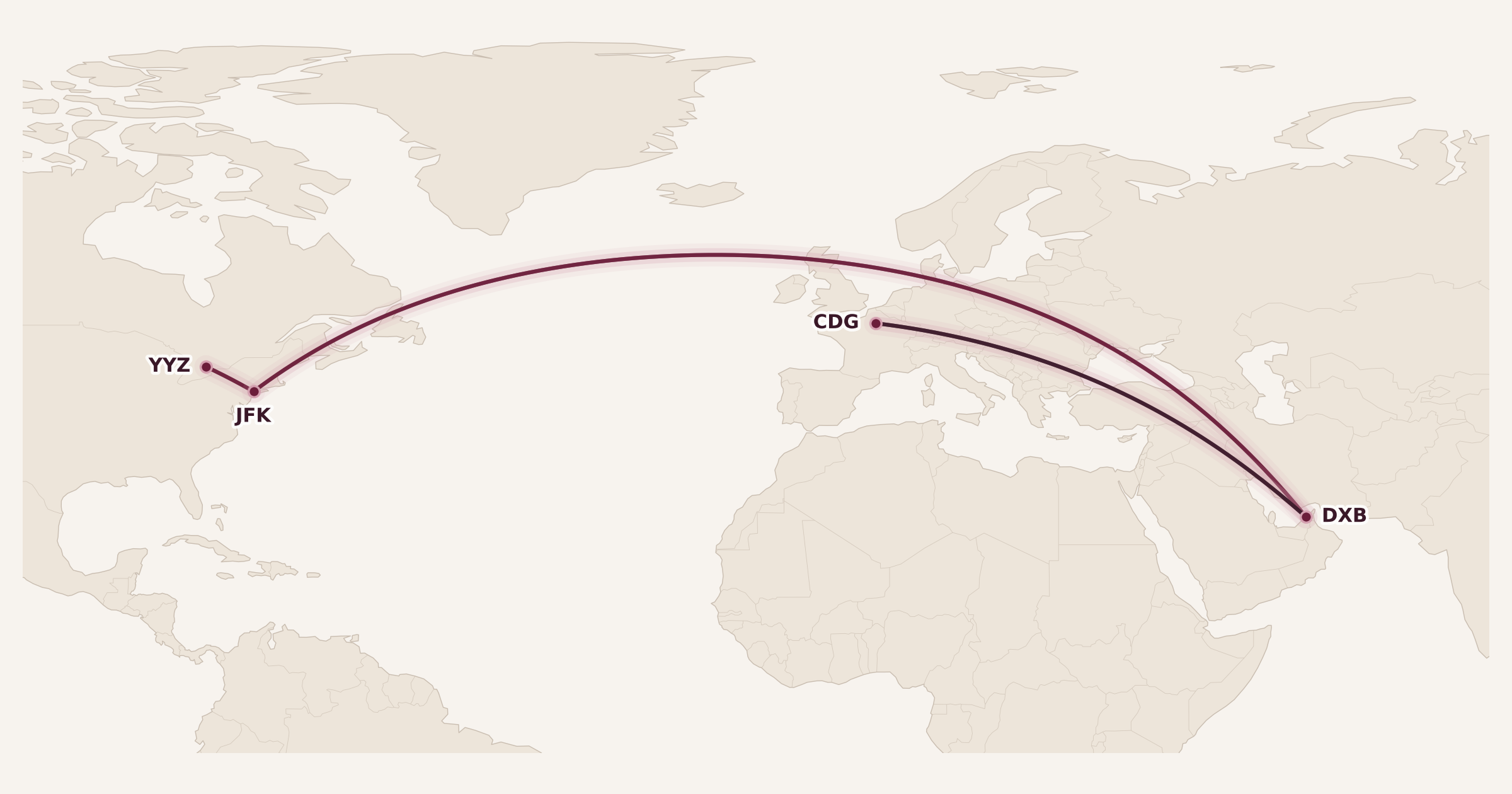 Map for Booked: The First International Trip of the New Era
