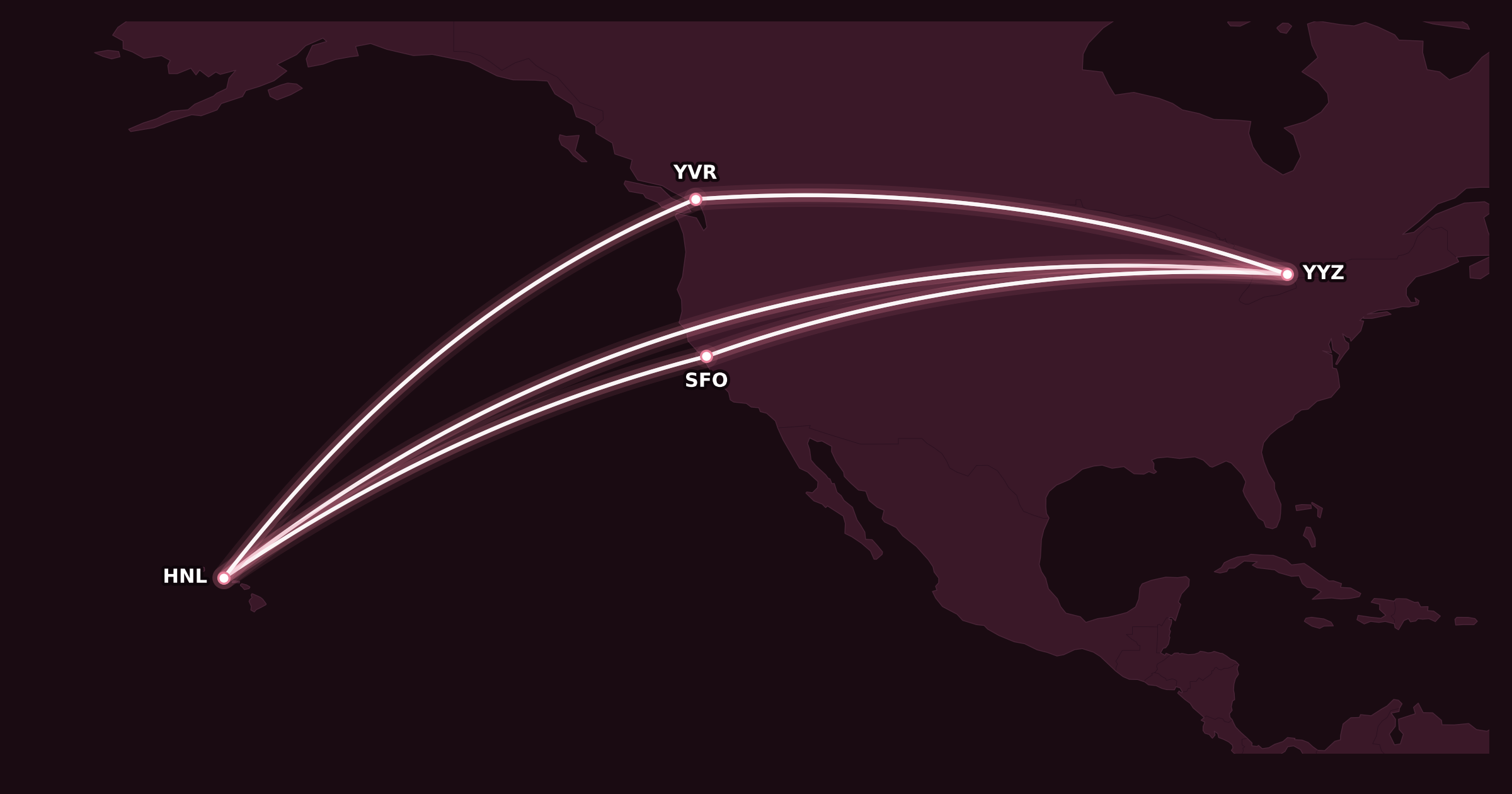 Map for Sweet Spots with Turkish Miles & Smiles (Cheap Awards to Hawaii!)