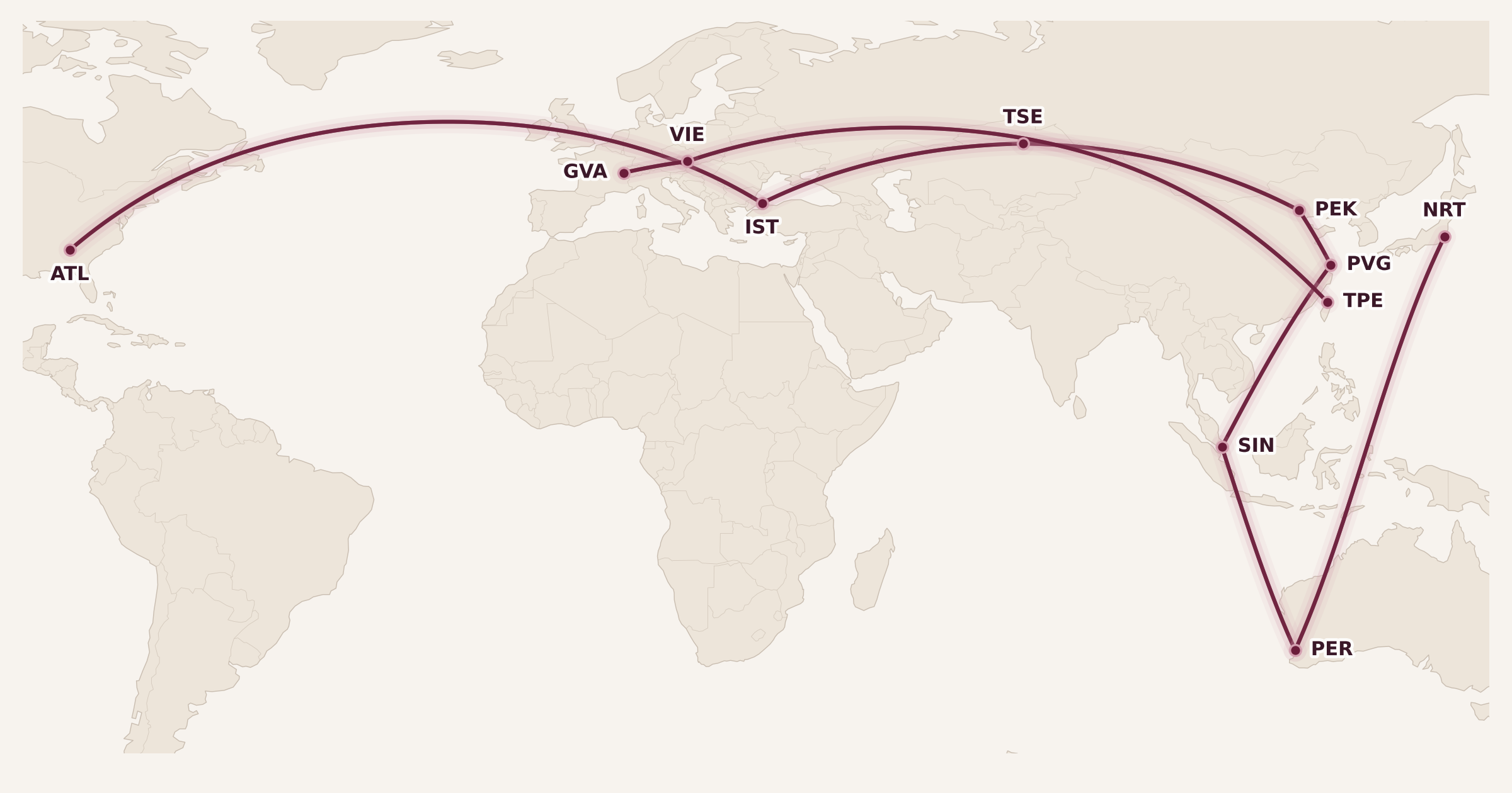 Map for Analyzing My Next Big Aeroplan Mini-RTW