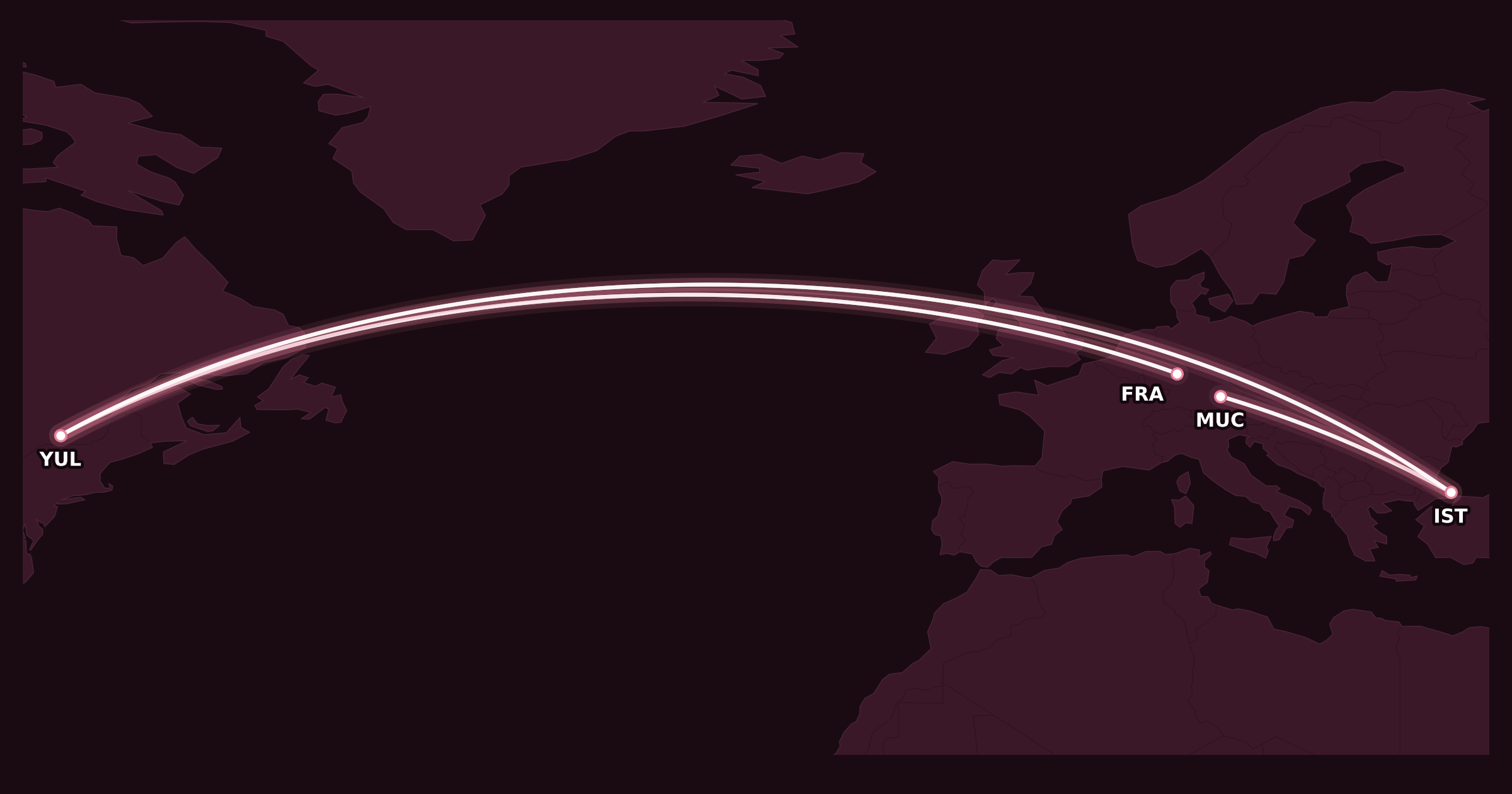 Map for How to Book Complex Trips with Aeroplan