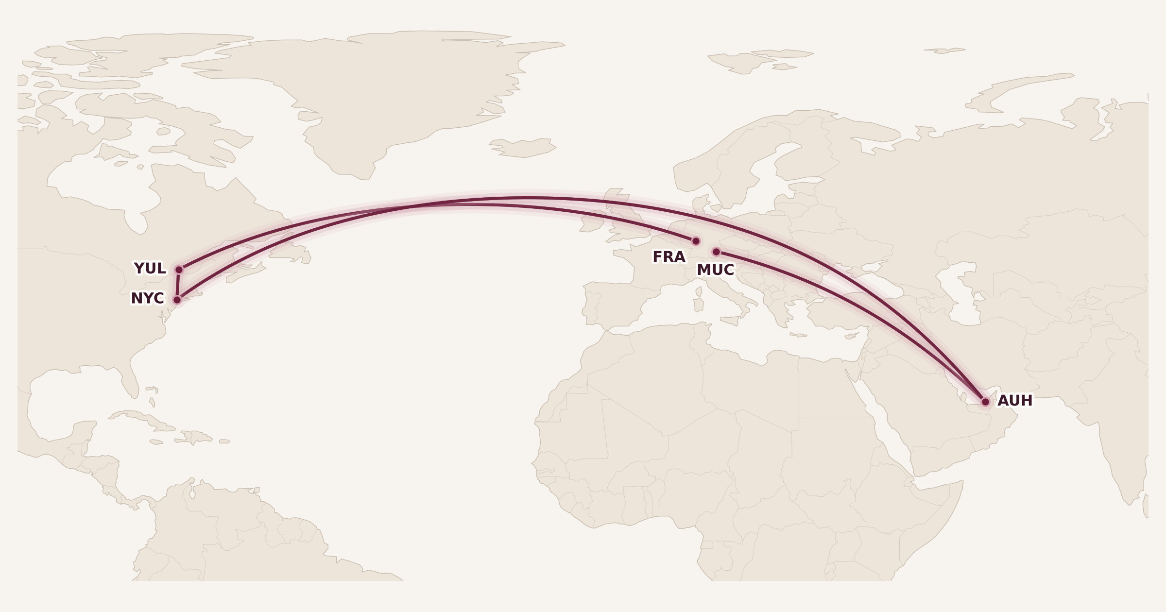 Map for How to Book Complex Trips with Aeroplan