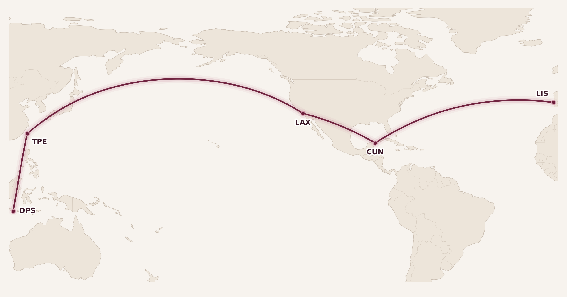 Map for How to Book Complex Trips with Aeroplan