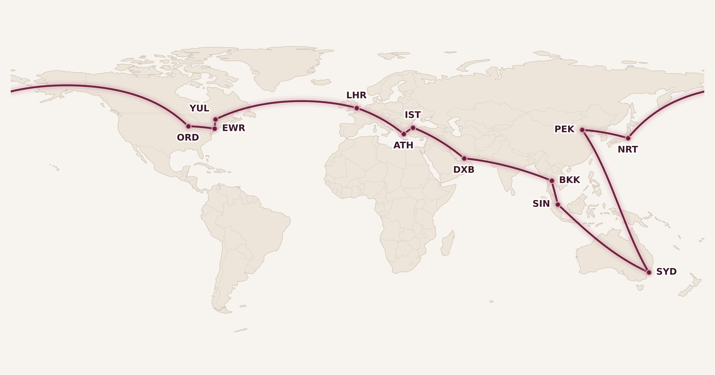 Map for How to Book Complex Trips with Aeroplan