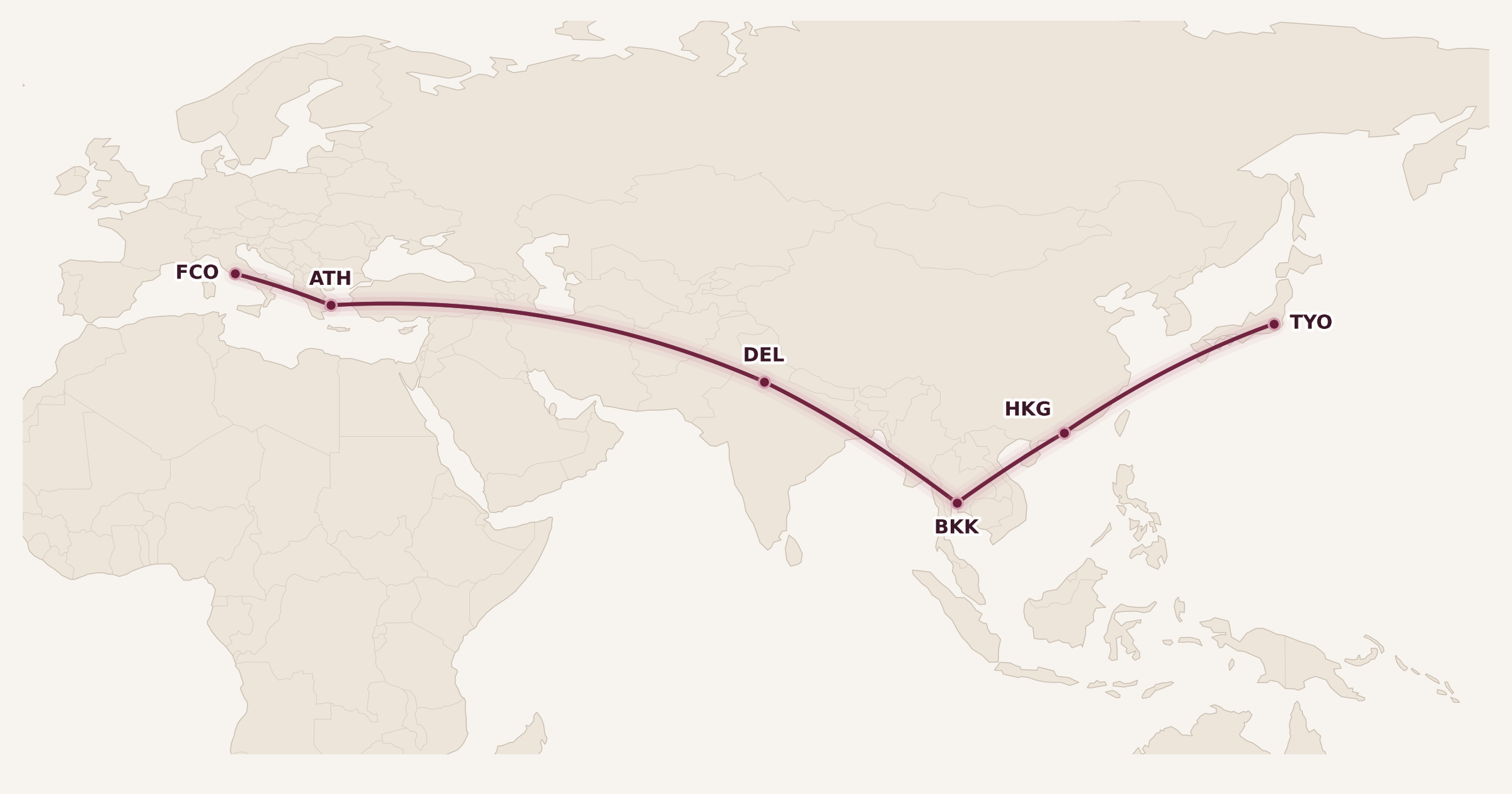 Map for What Are Fifth Freedom Flights?