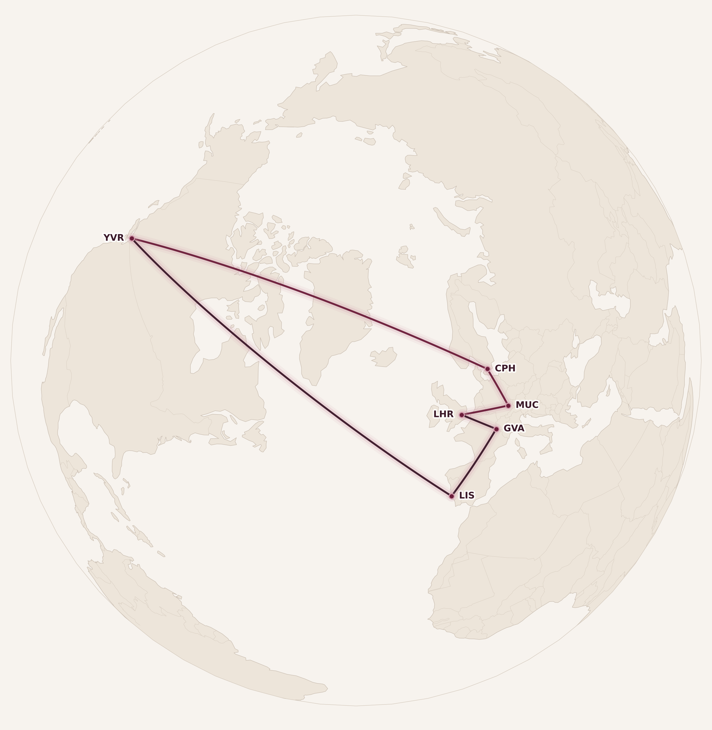Map for Airline Secrets: What Are Nested Trips?