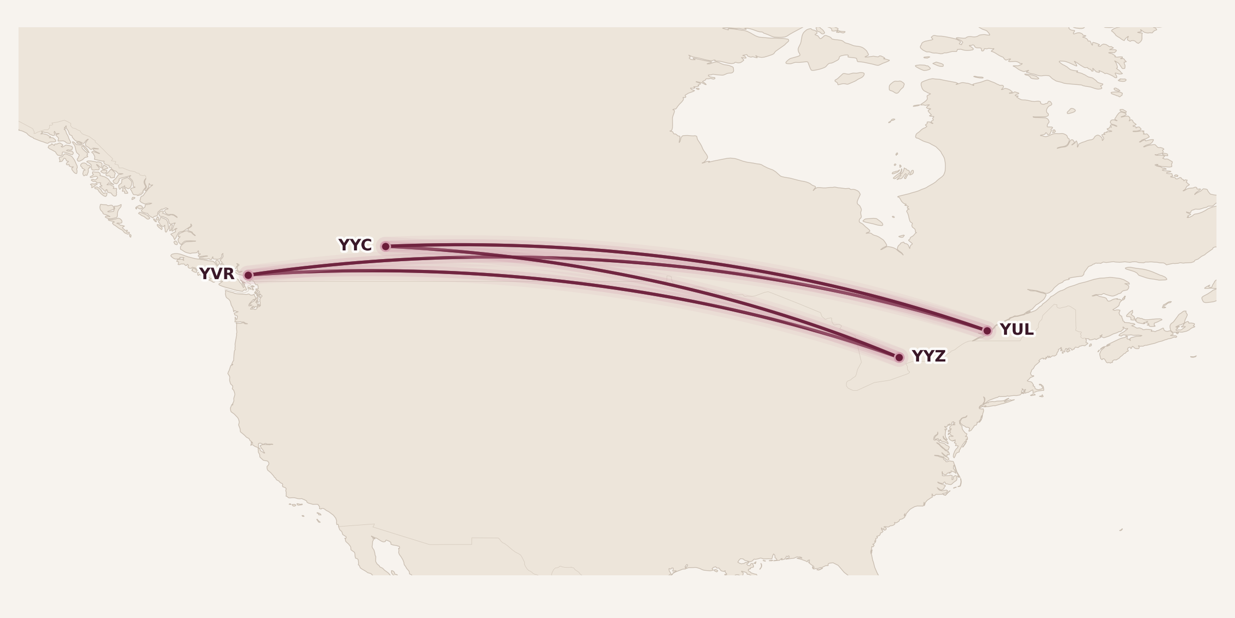 Map for The Complete Guide to Air Canada Business Class