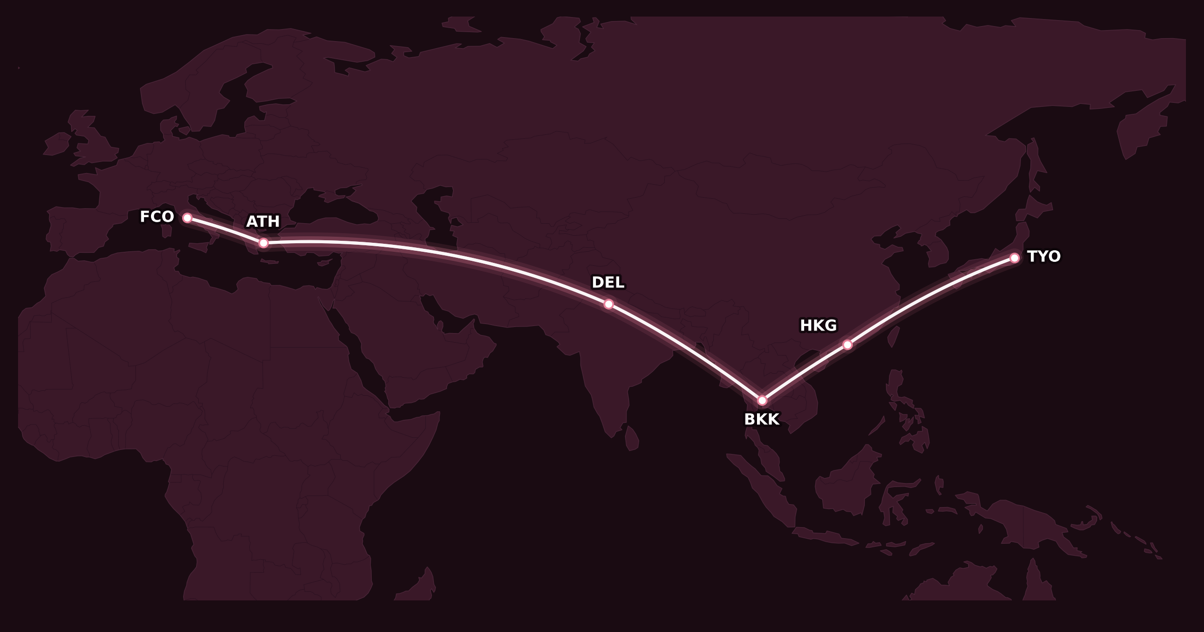 Map for What Are Fifth Freedom Flights?