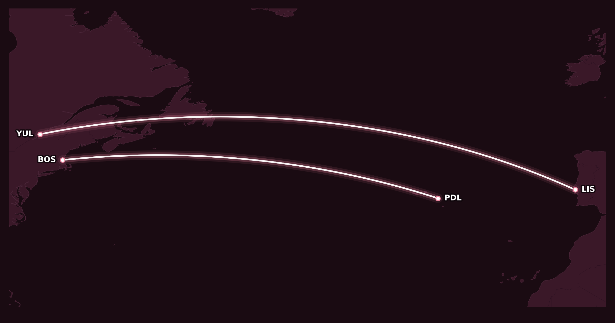 Map for TAP Air Portugal Launches New Montreal Route