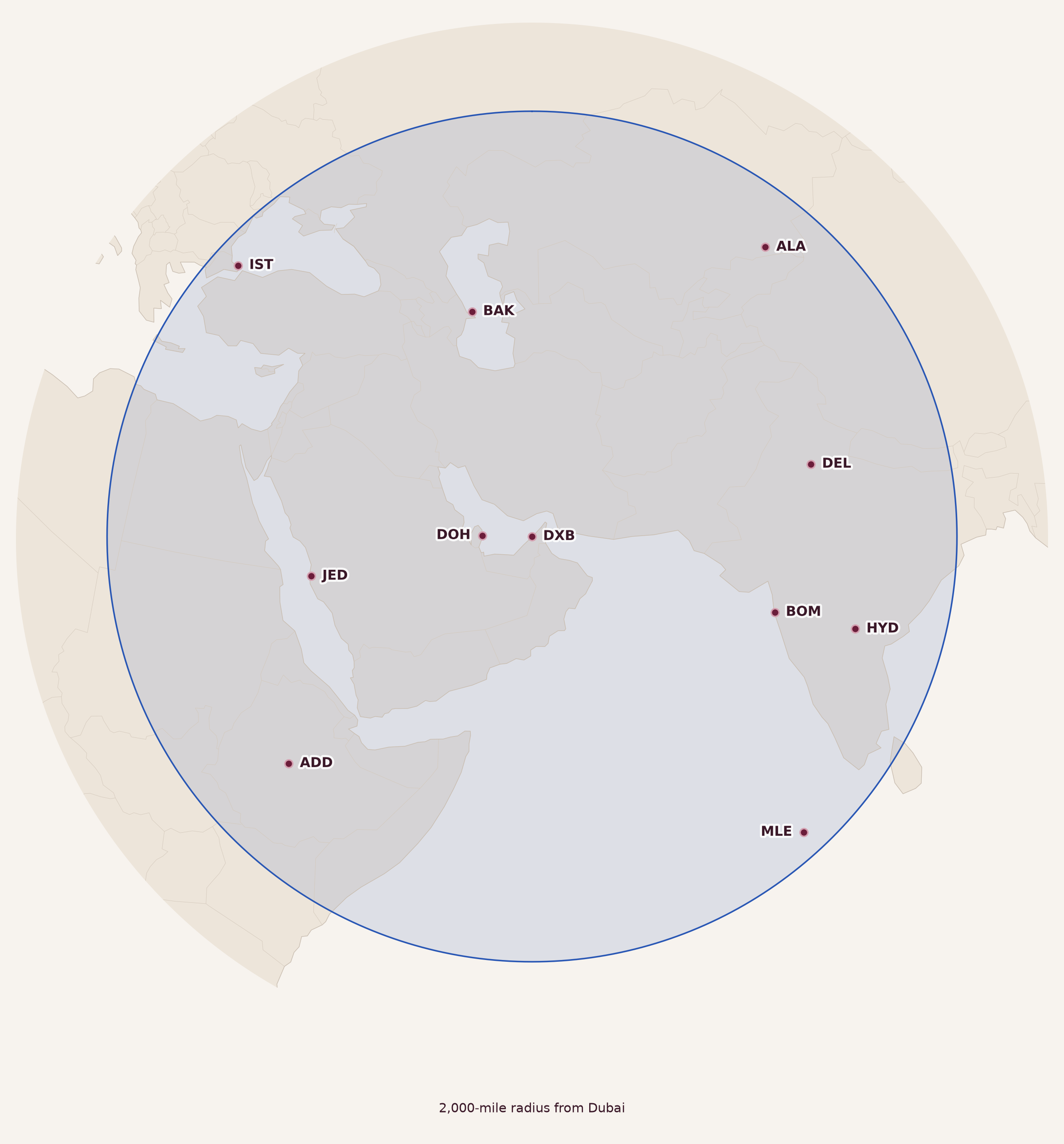 Map for Emirates Pricing Now Subject to Its Own Aeroplan Reward Chart