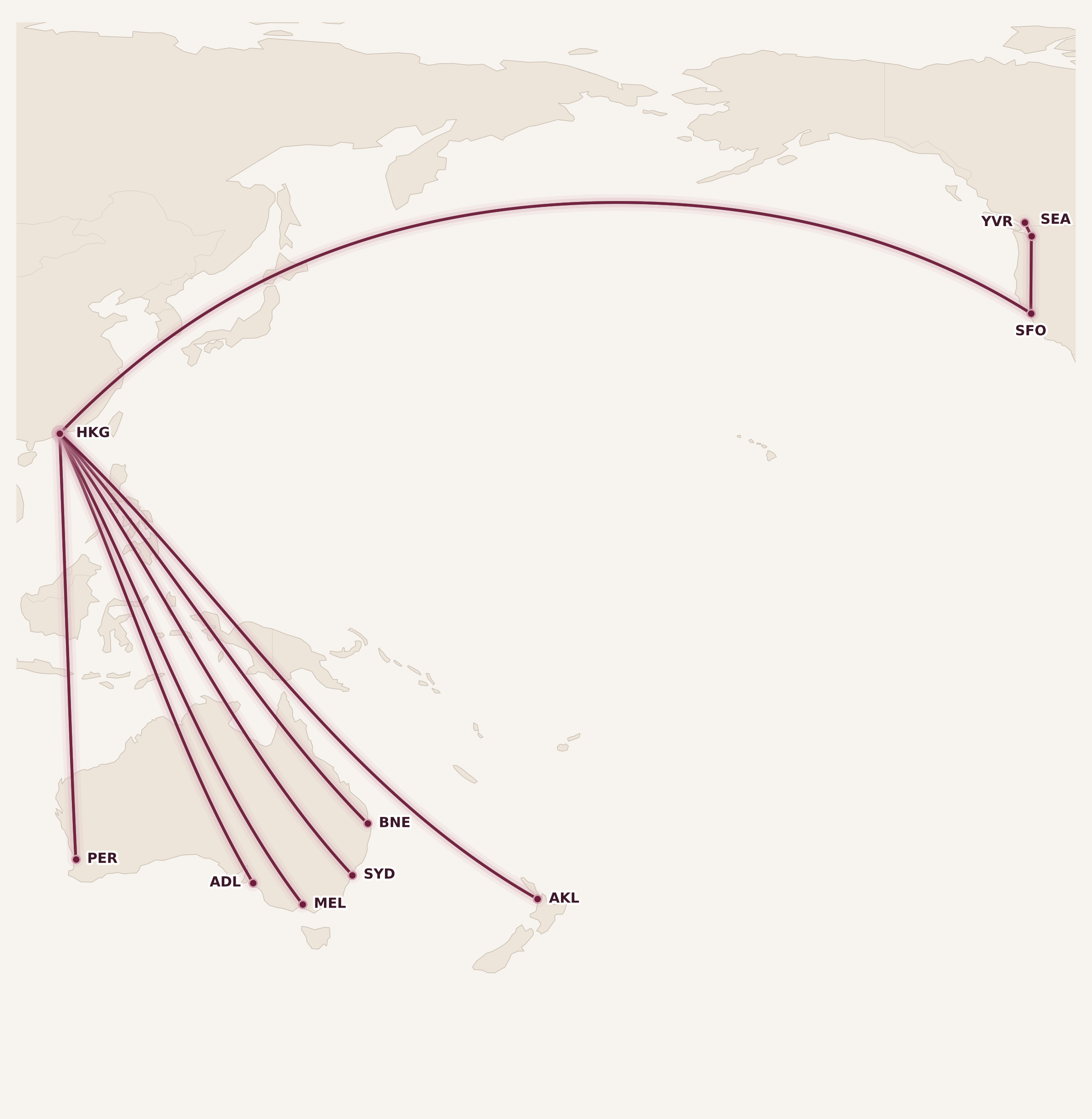 Map for 9 Sweet Redemptions with Alaska Mileage Plan