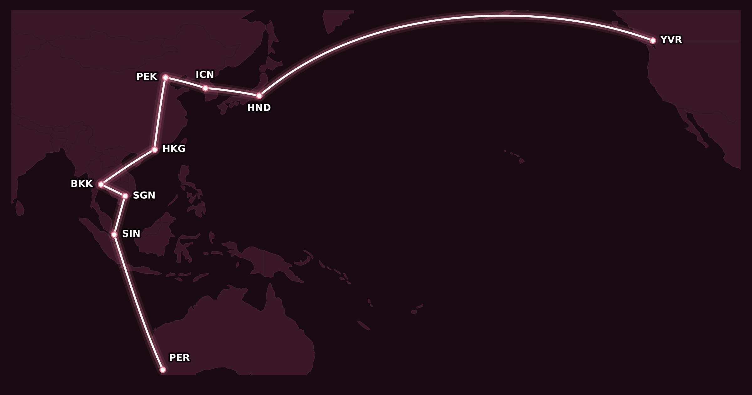 Map for How to Book Complex Trips with Aeroplan