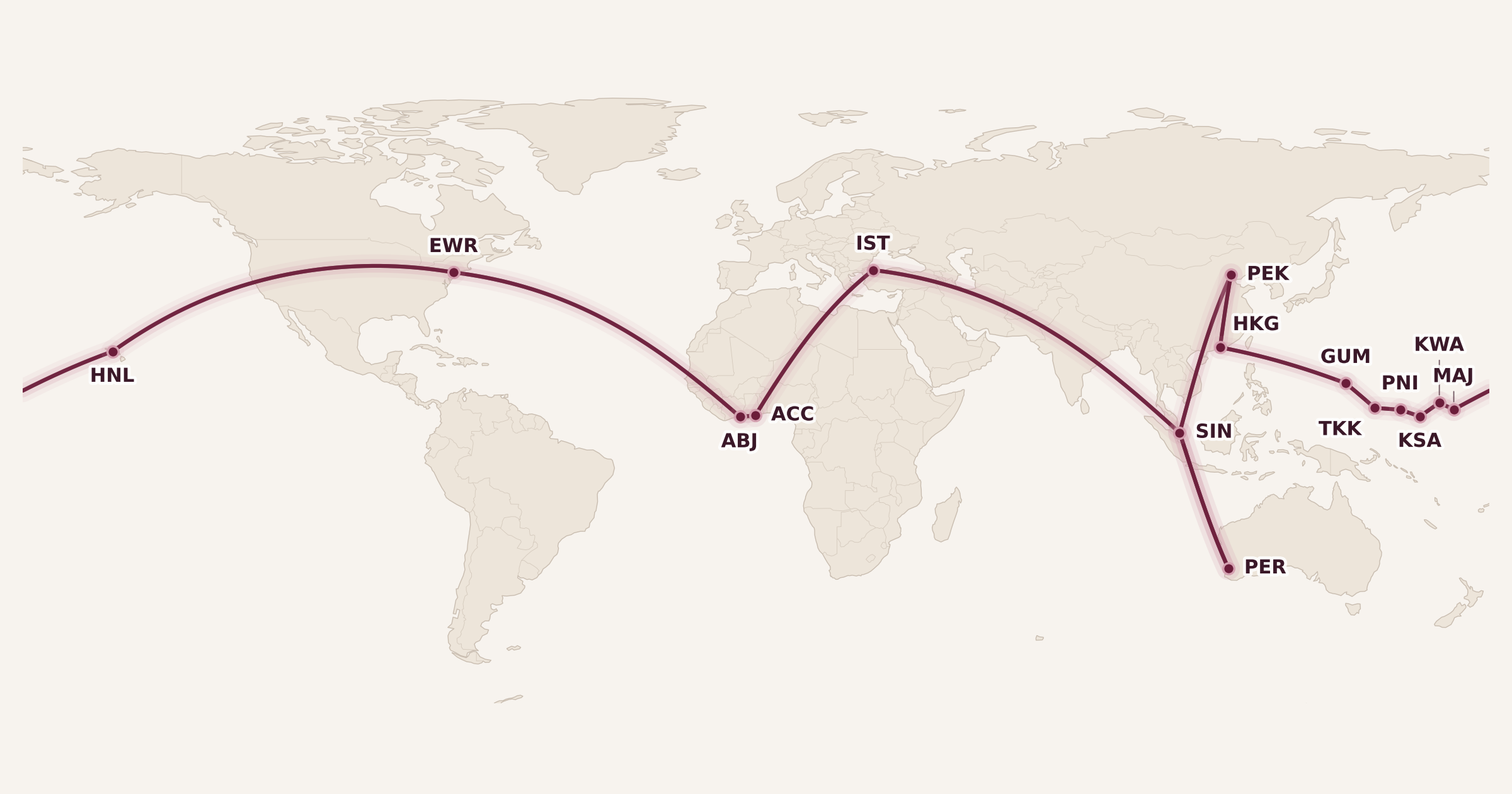 Map for Big Changes to Aeroplan Awards (Book Your Mini-RTWs Now!)