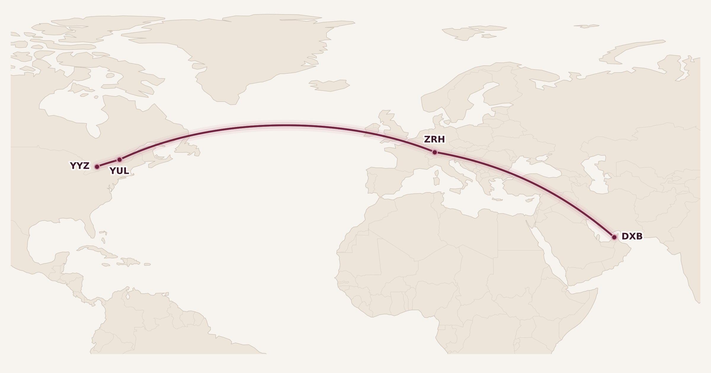 Map for Booked: The First International Trip of the New Era