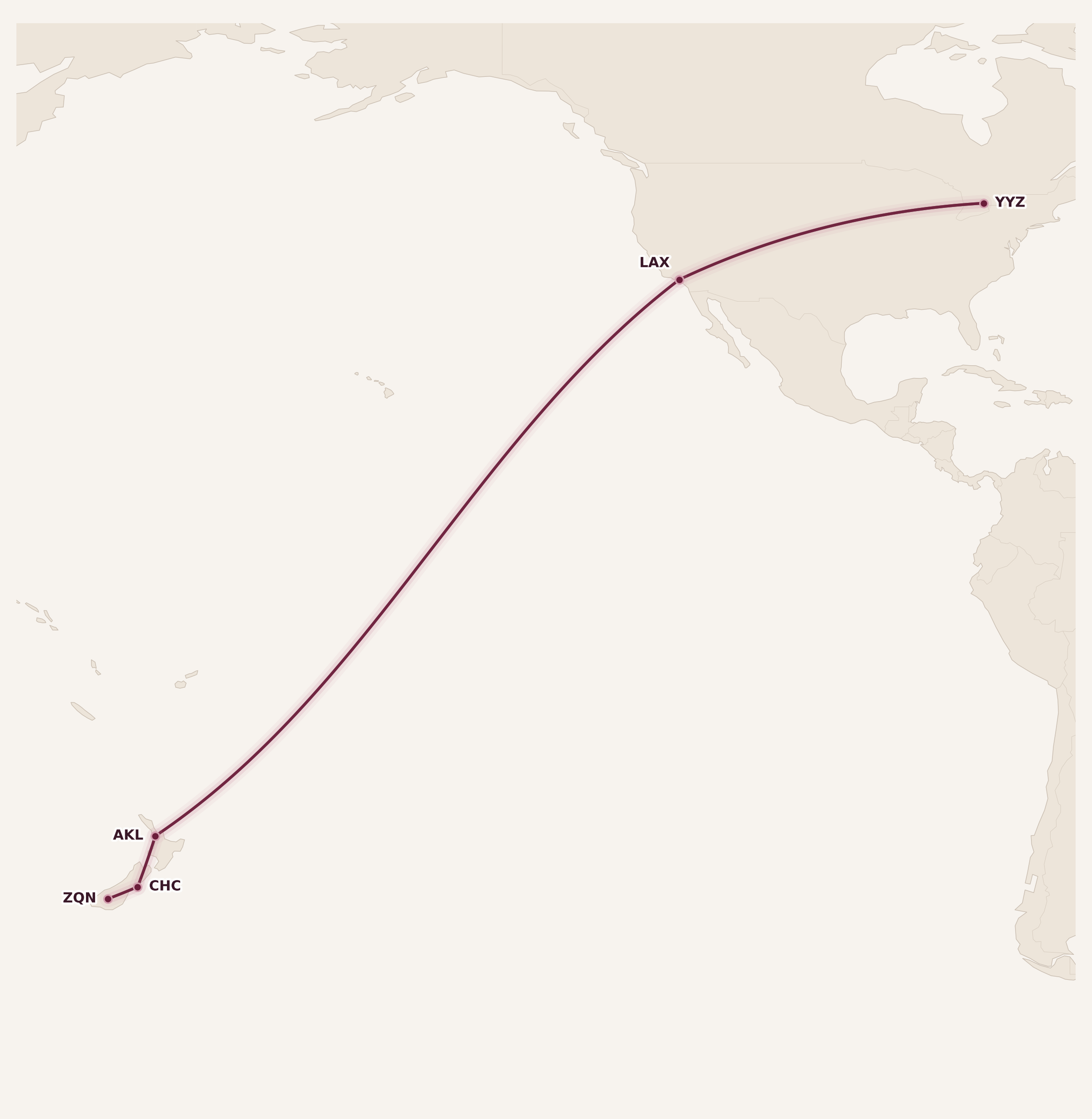 Map for Booked: Aloha, Bula, and Kia Ora