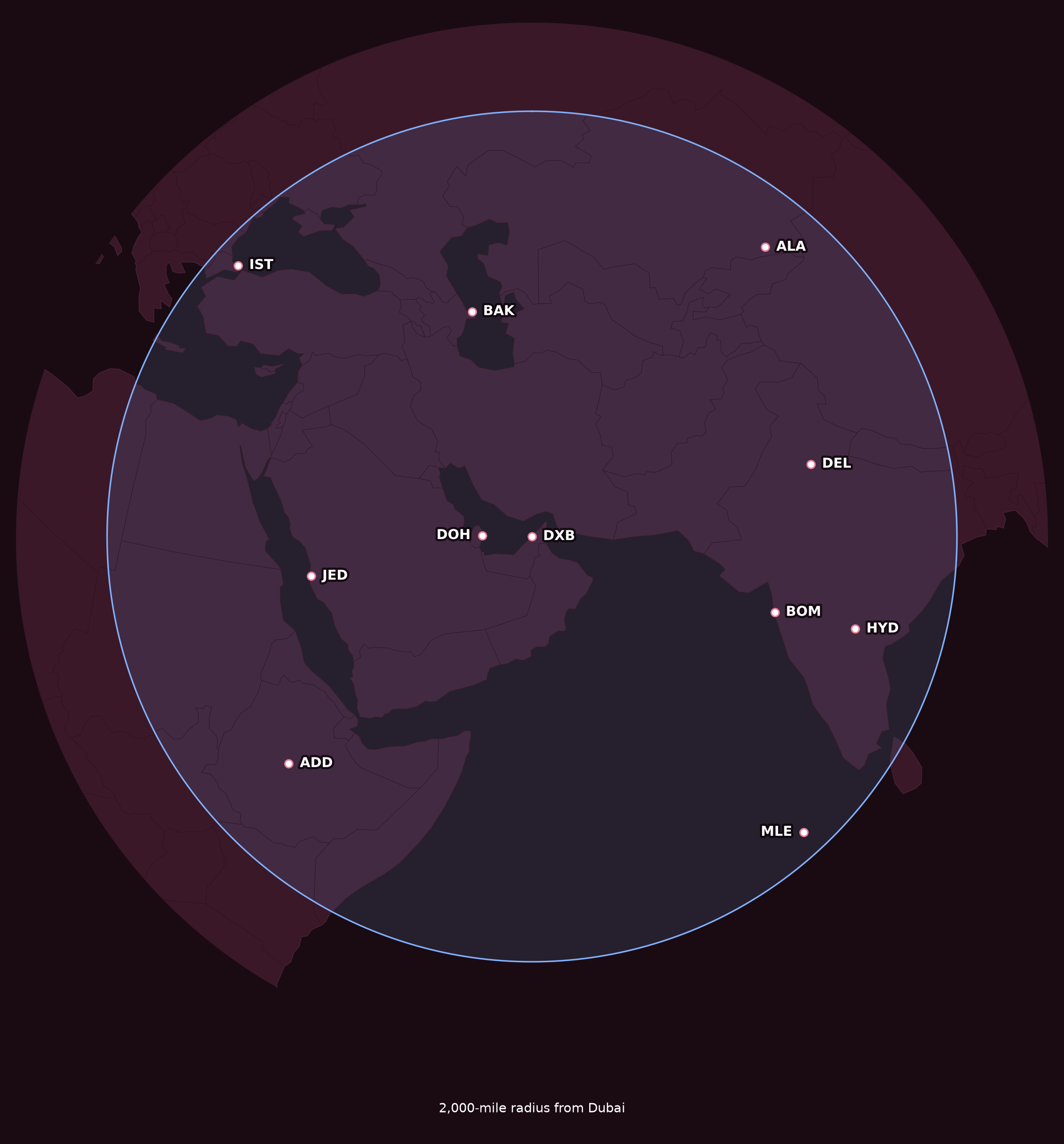 Map for Emirates Pricing Now Subject to Its Own Aeroplan Reward Chart