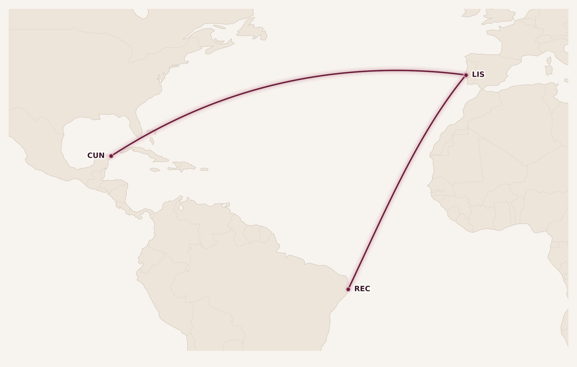 Map for How to Book Complex Trips with Aeroplan
