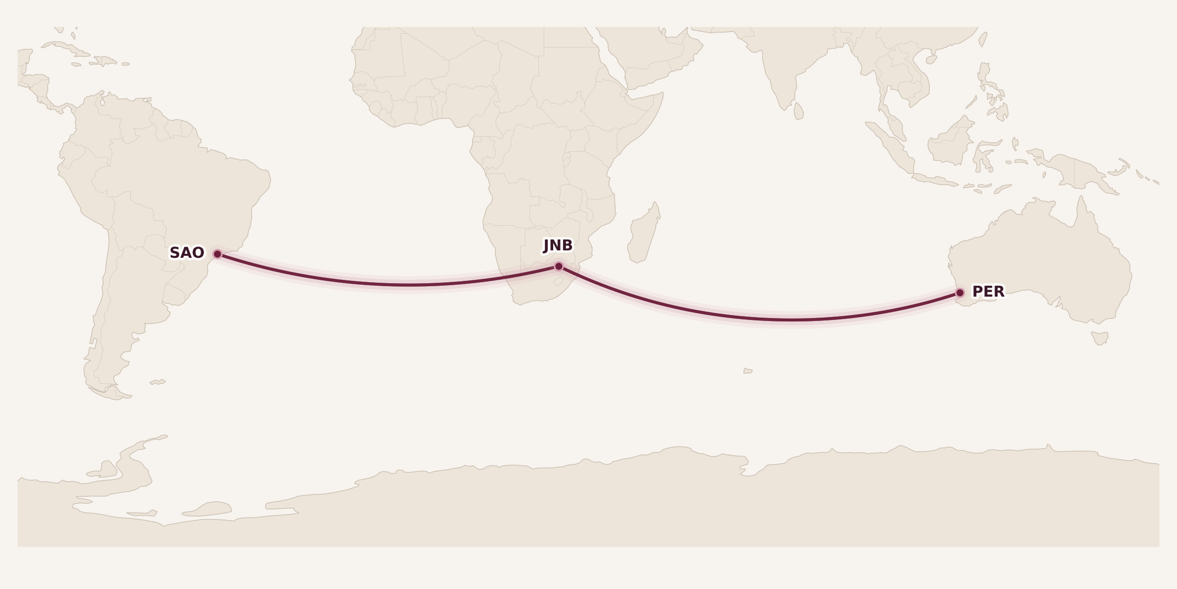 Map for Far-Flung Destinations You Can Reach with Aeroplan Points