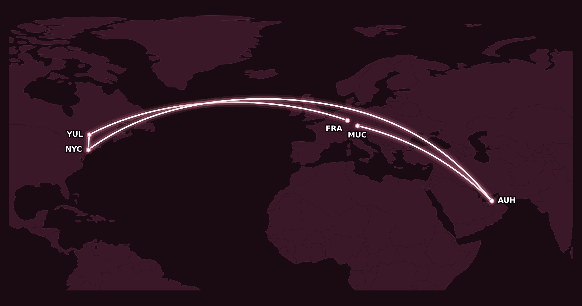 Map for How to Book Complex Trips with Aeroplan