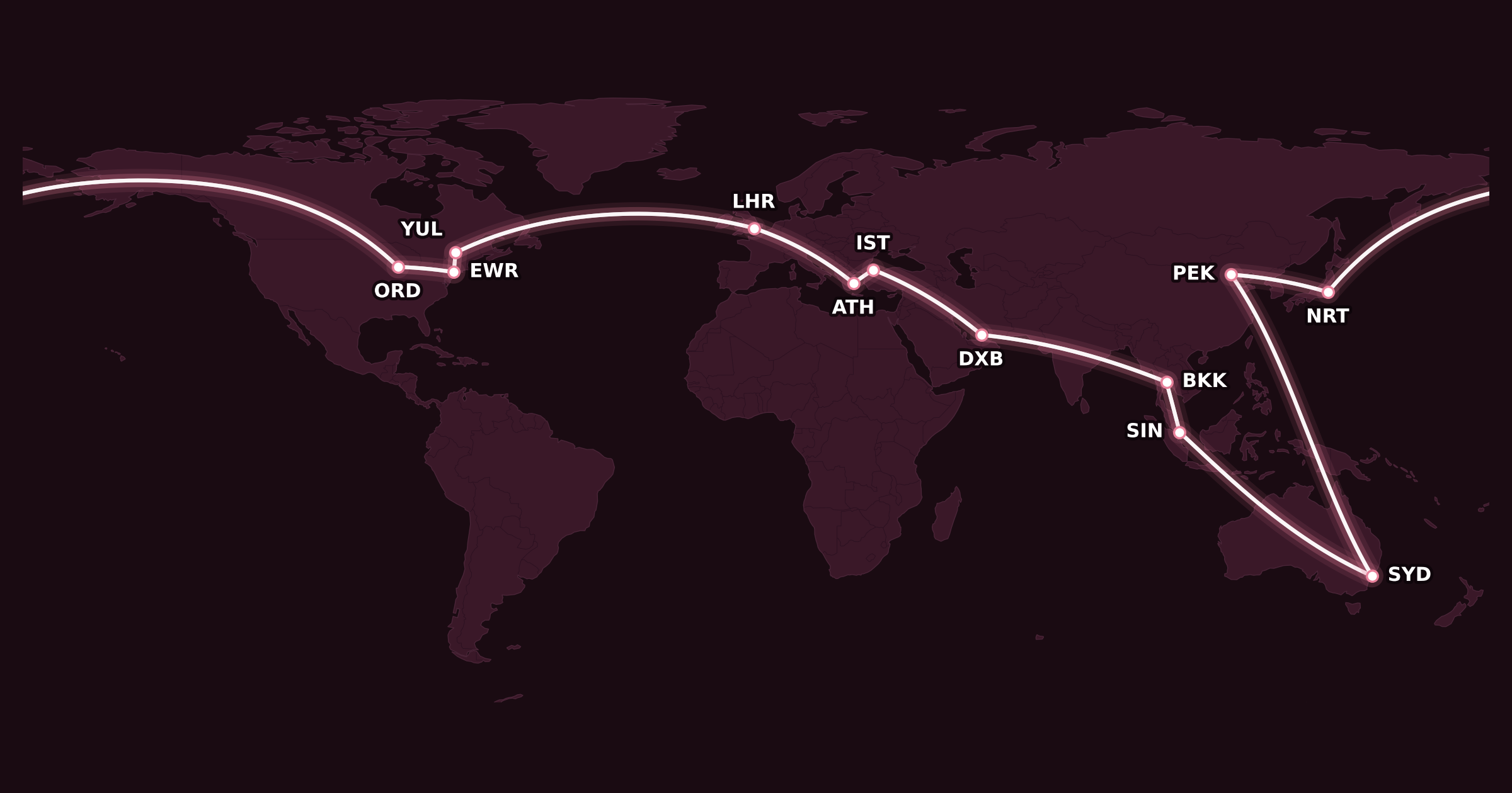 Map for How to Book Complex Trips with Aeroplan