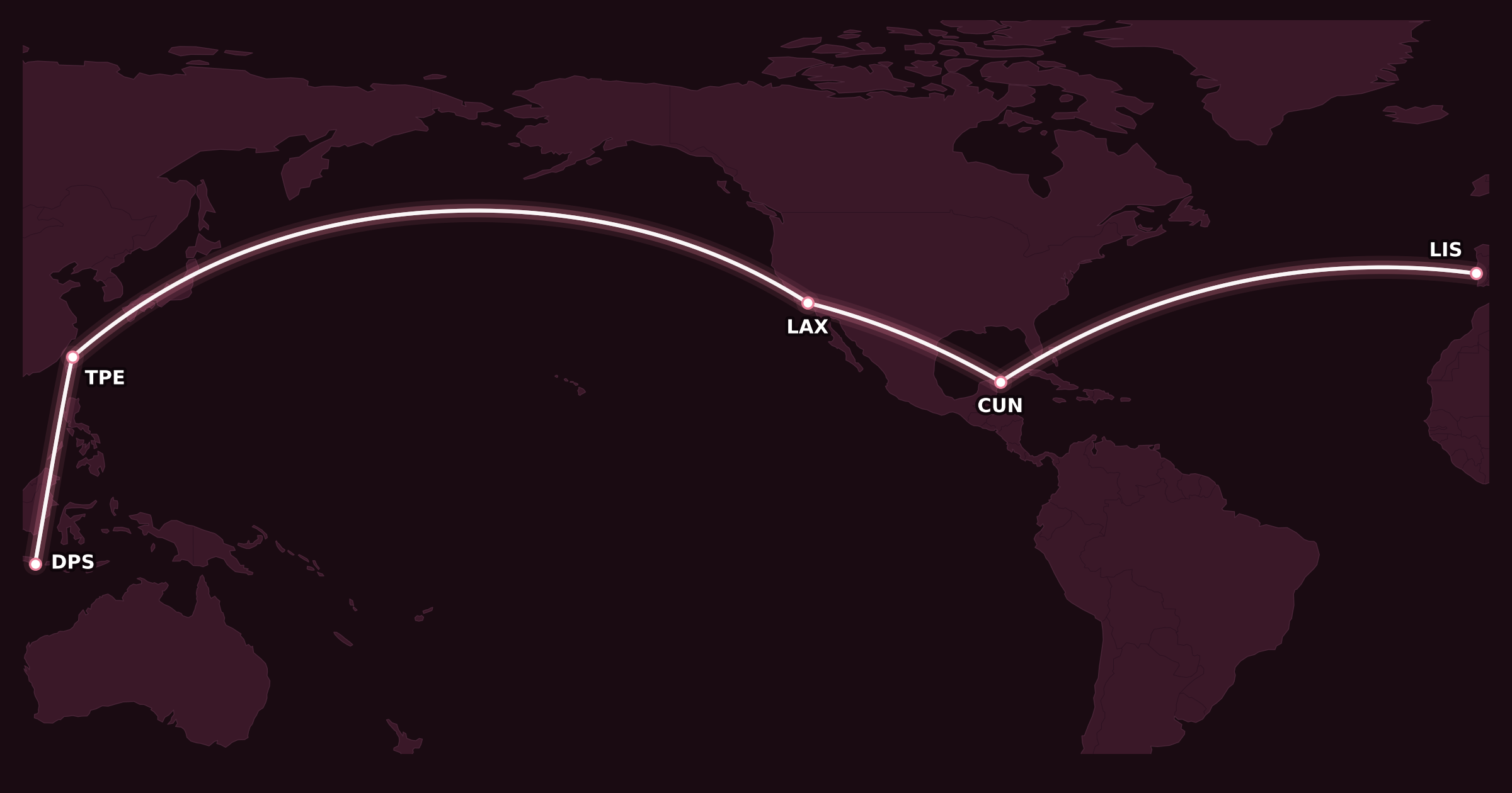 Map for How to Book Complex Trips with Aeroplan