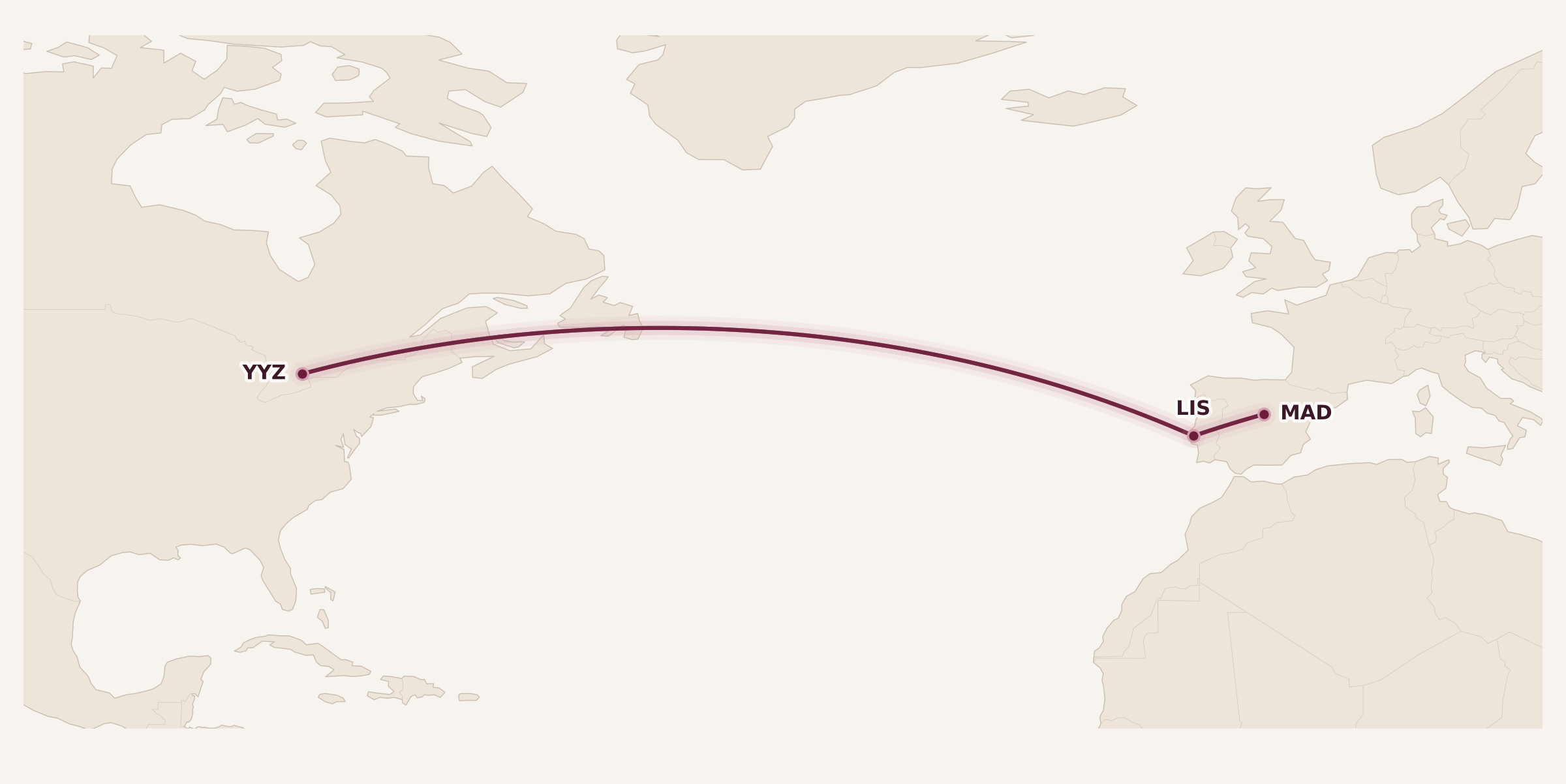 Map for Understanding the Aeroplan Flight Reward Chart