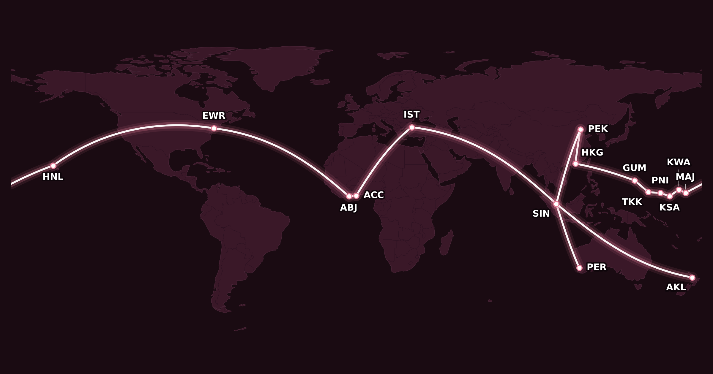 Map for Booked: The Crazy Aeroplan Trip