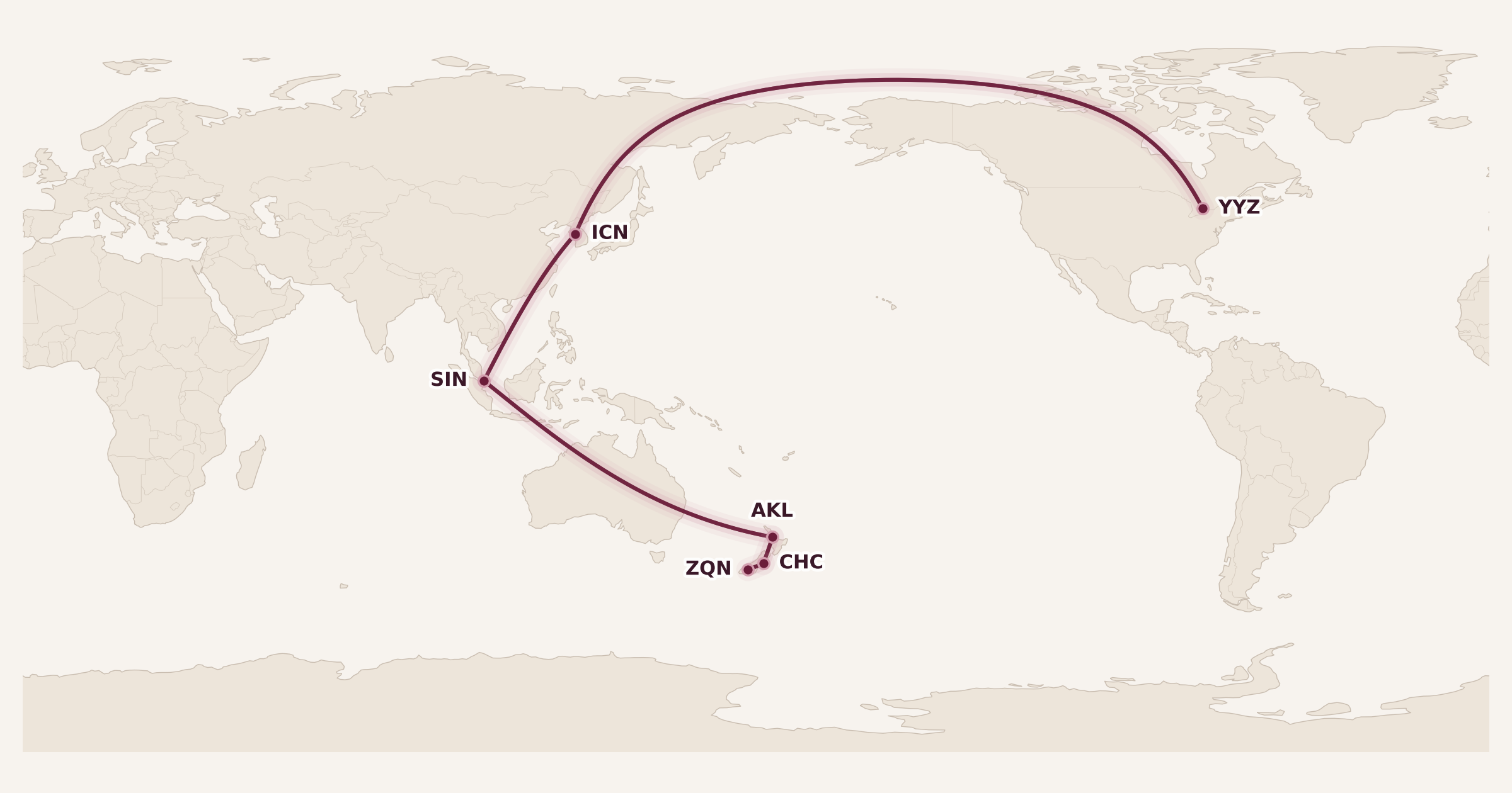 Map for Booked: Aloha, Bula, and Kia Ora