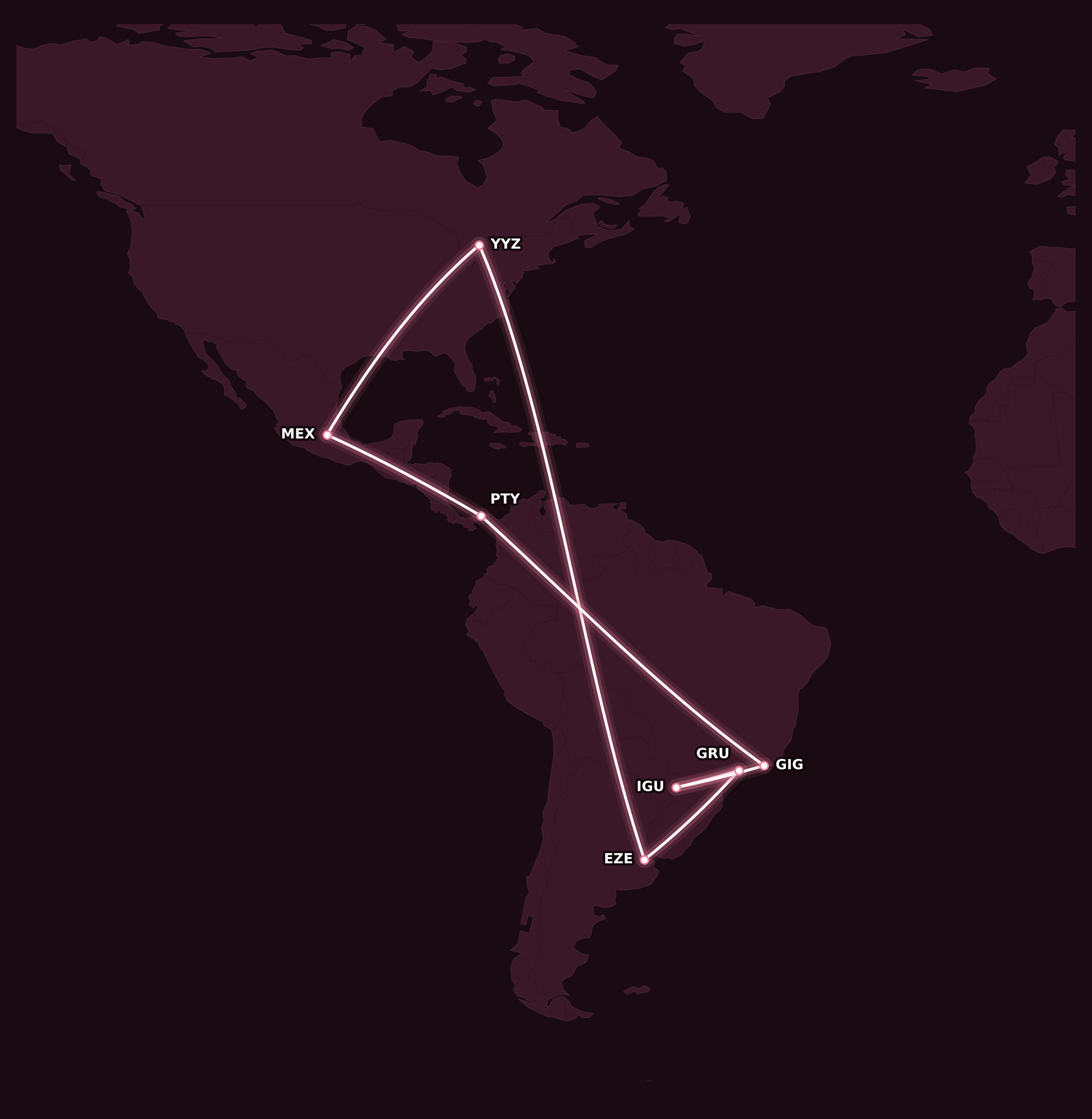Map for Booked: A Latin American Expedition