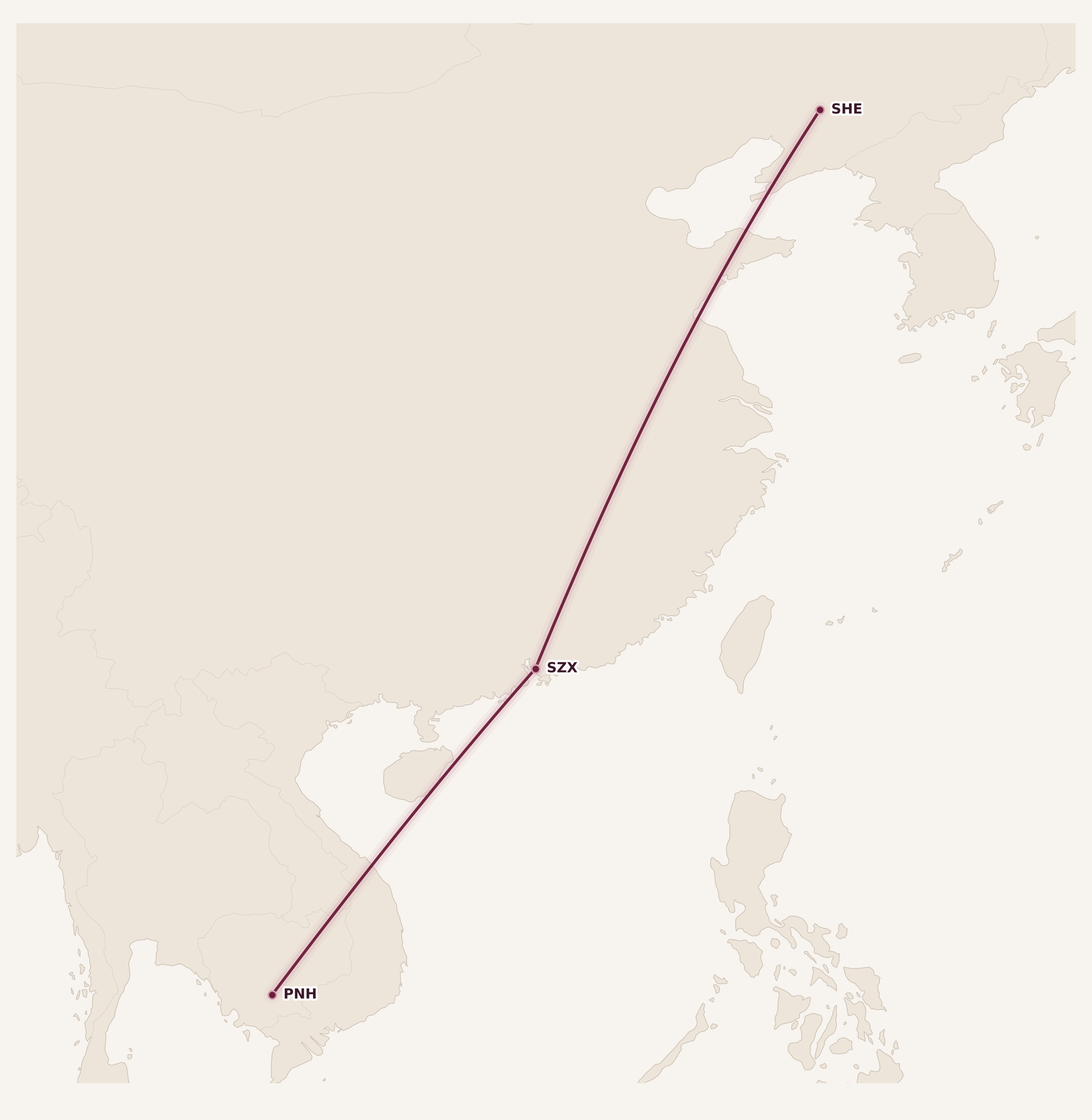 Map for Booked: Summer in Asia