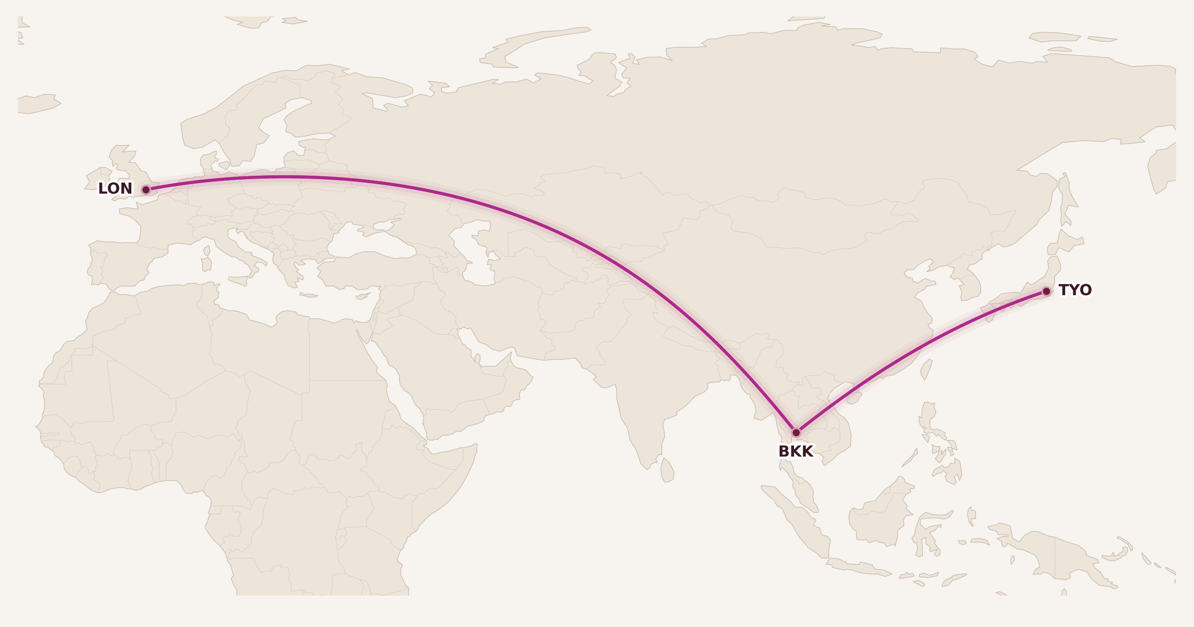 Map for What’s the Best Aeroplan First Class Redemption?