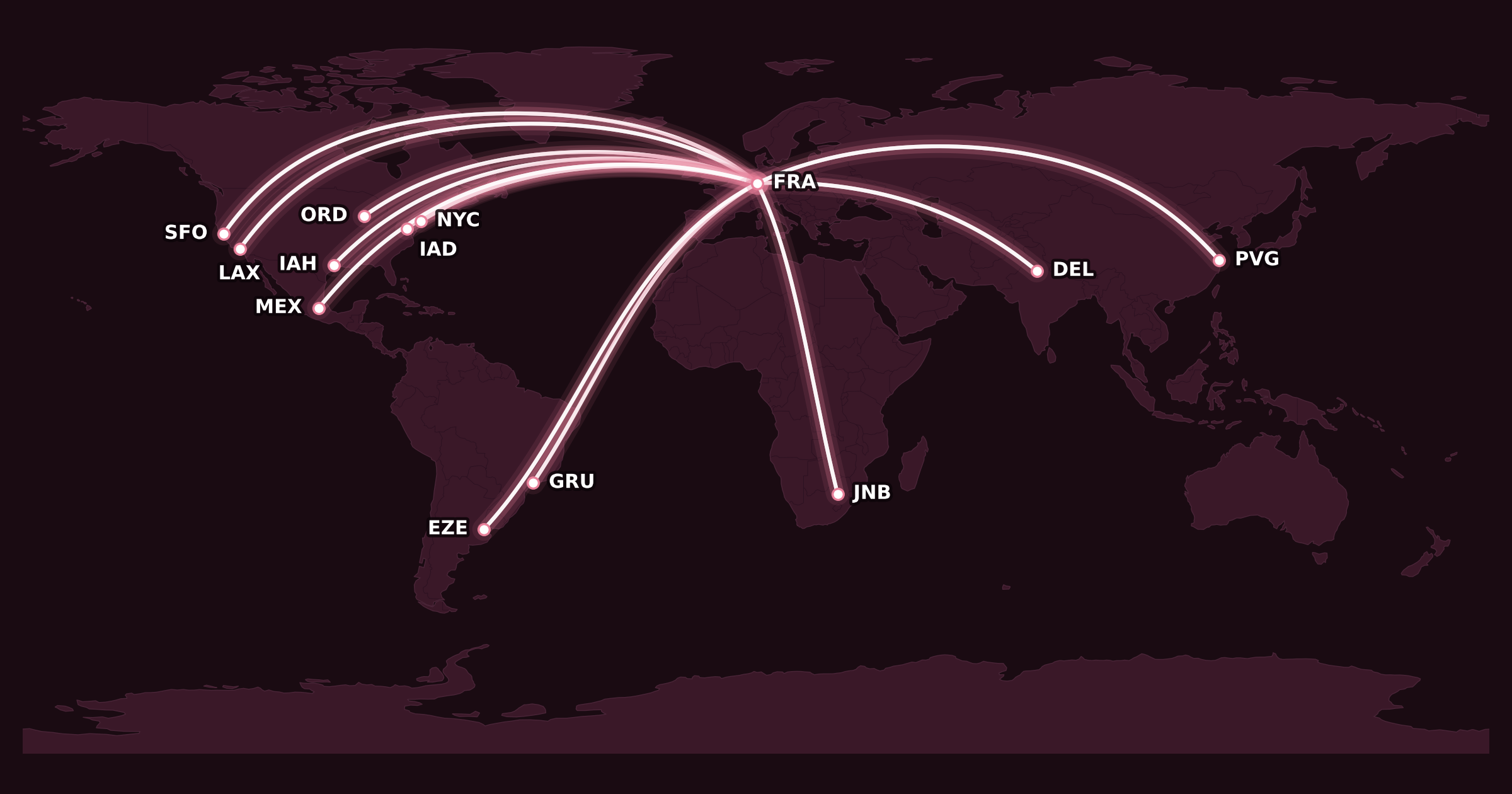 Map for What’s the Best Aeroplan First Class Redemption?