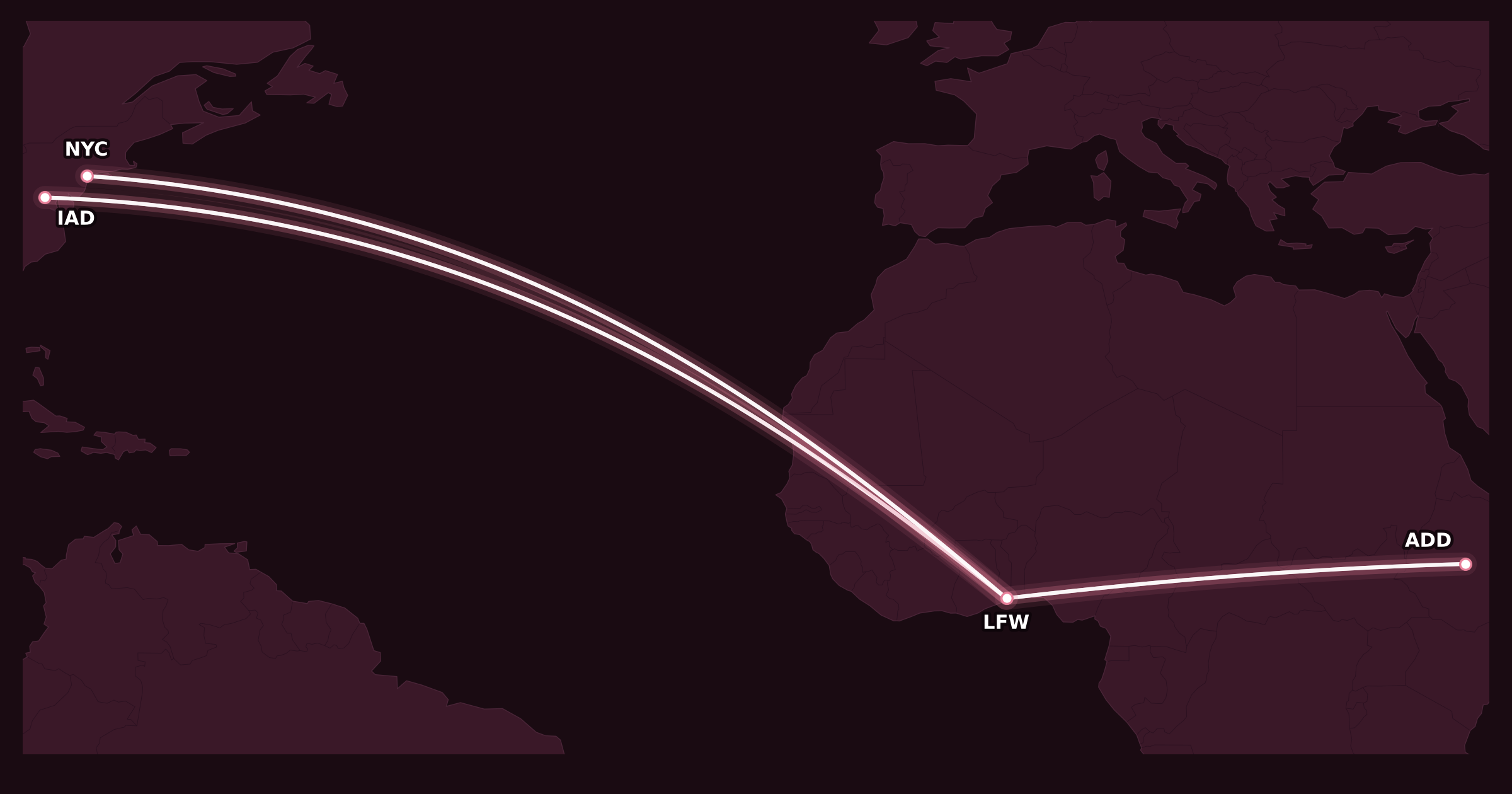 Map for What Are Fifth Freedom Flights?