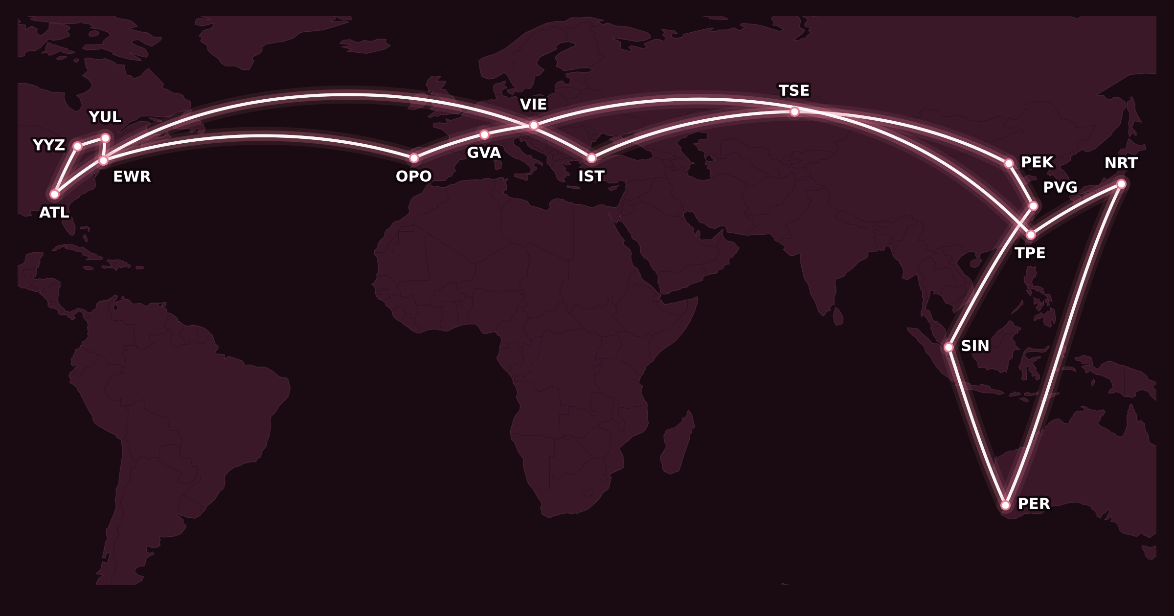 Map for Analyzing My Next Big Aeroplan Mini-RTW