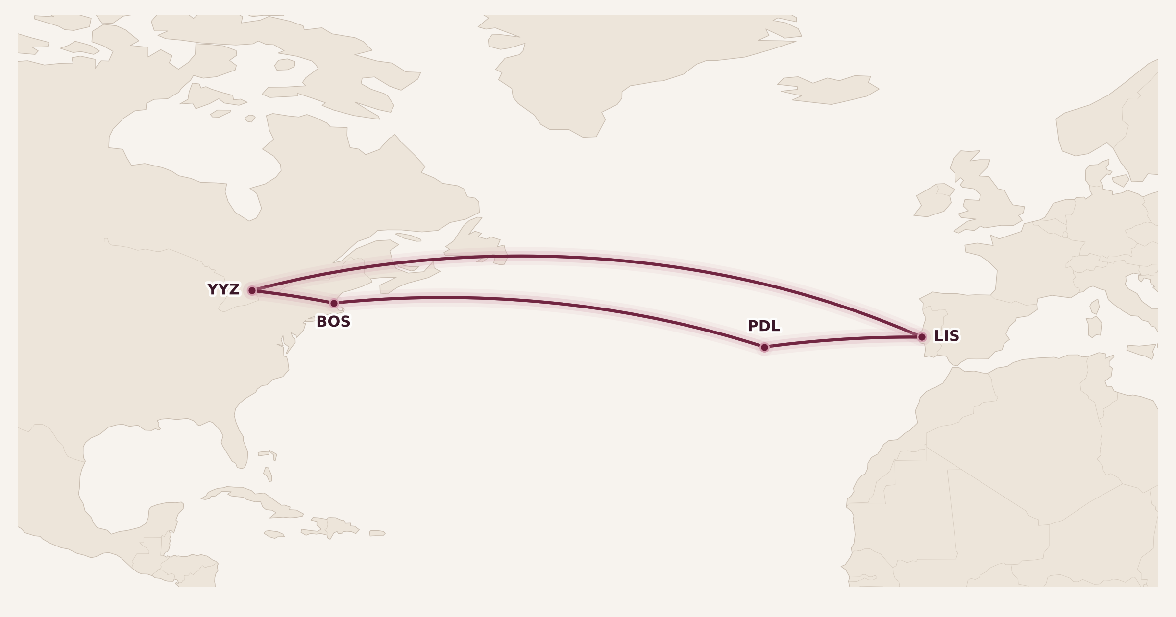 Map for TAP Air Portugal Launches New Montreal Route