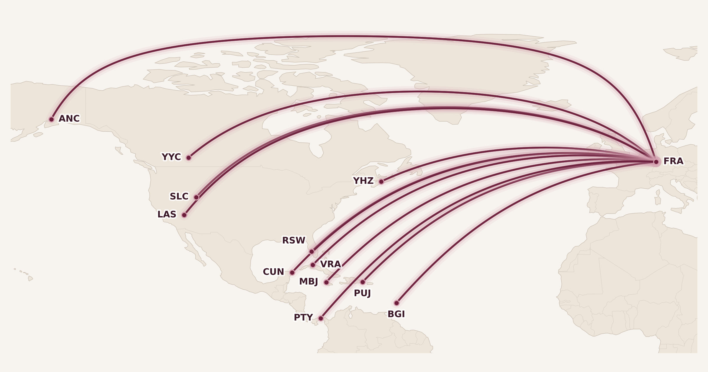 Map for Aeroplan Adds Partnership with Eurowings Discover