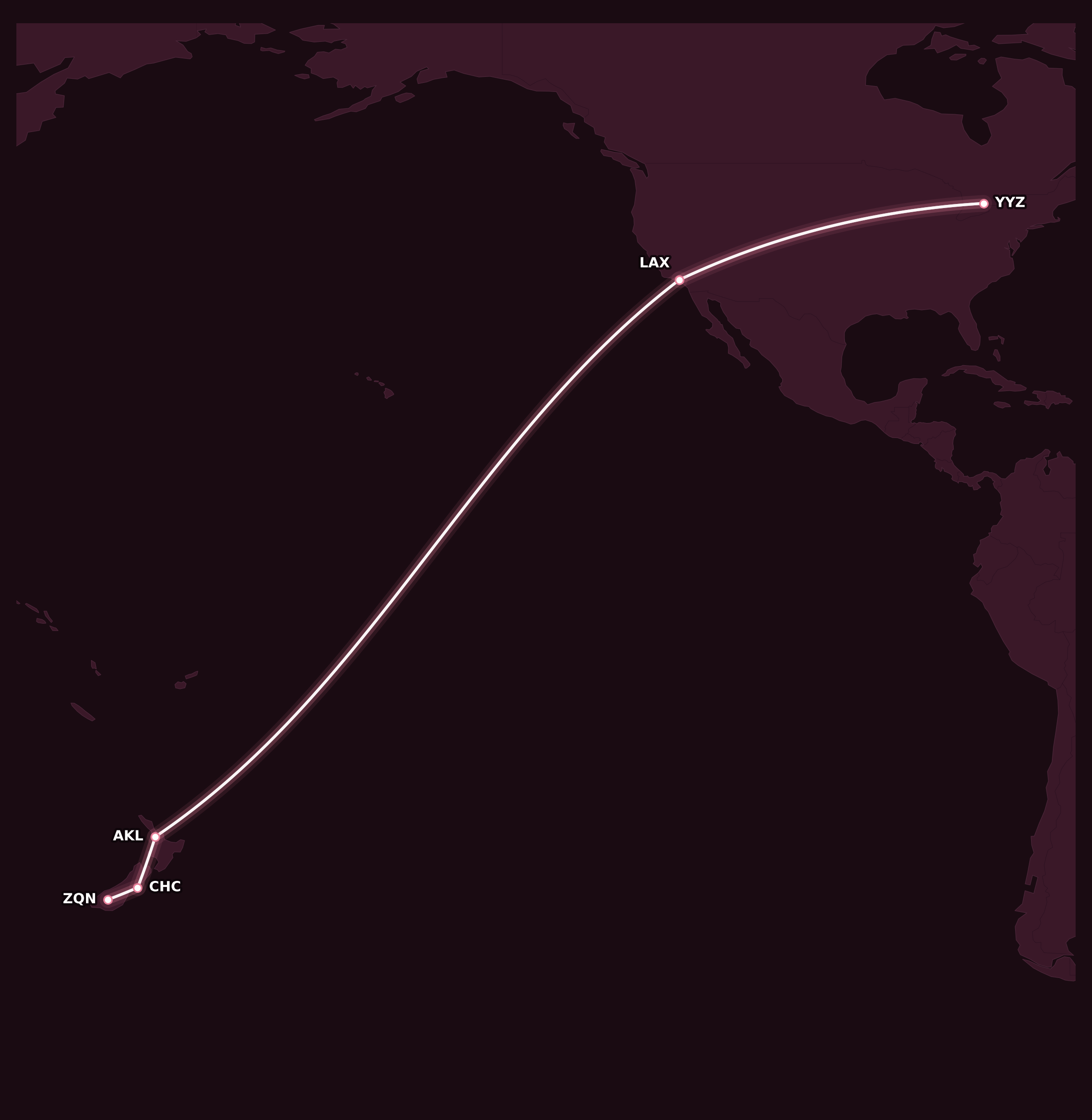 Map for Booked: Aloha, Bula, and Kia Ora