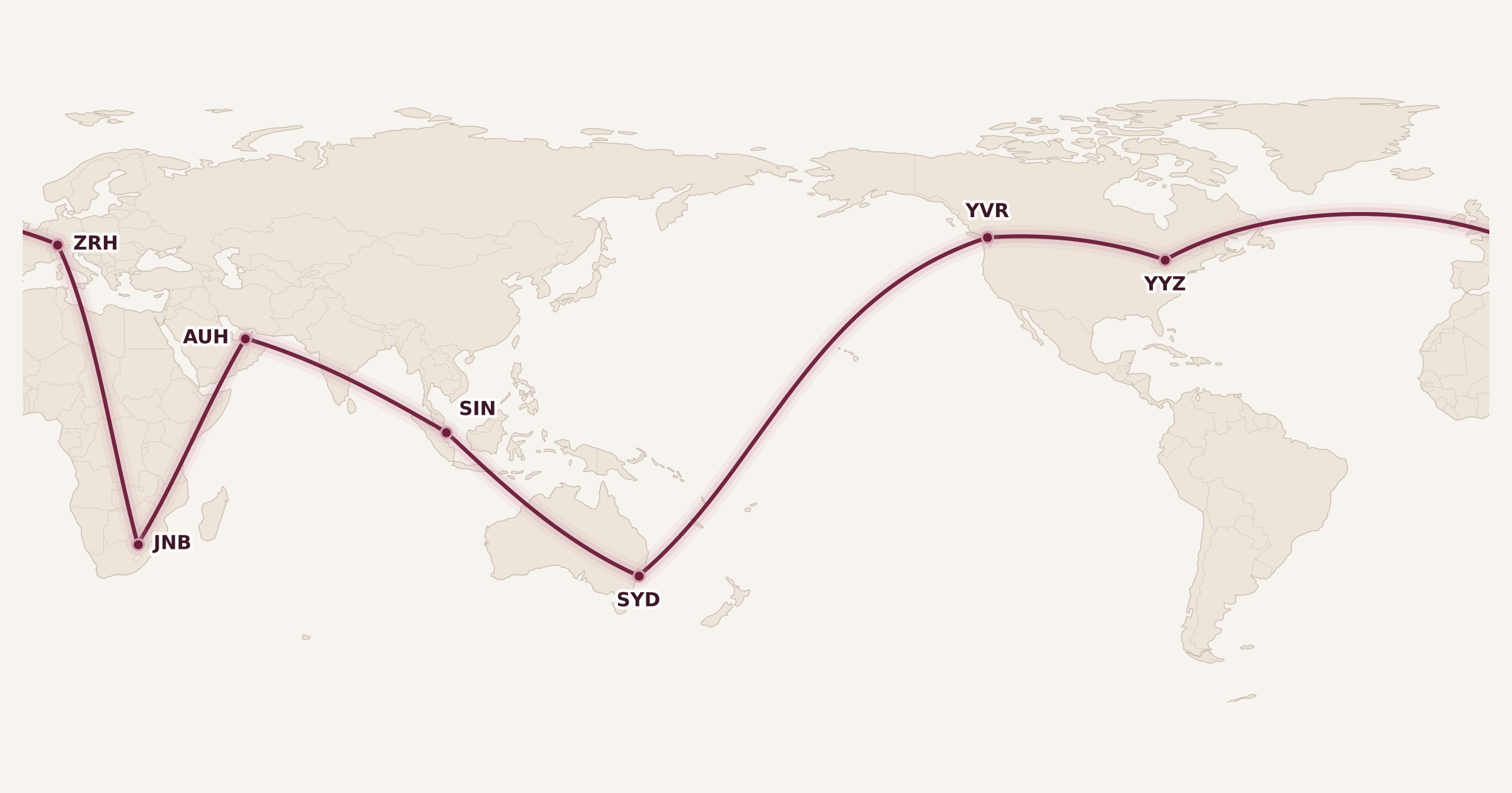 Map for How to Book Complex Trips with Aeroplan