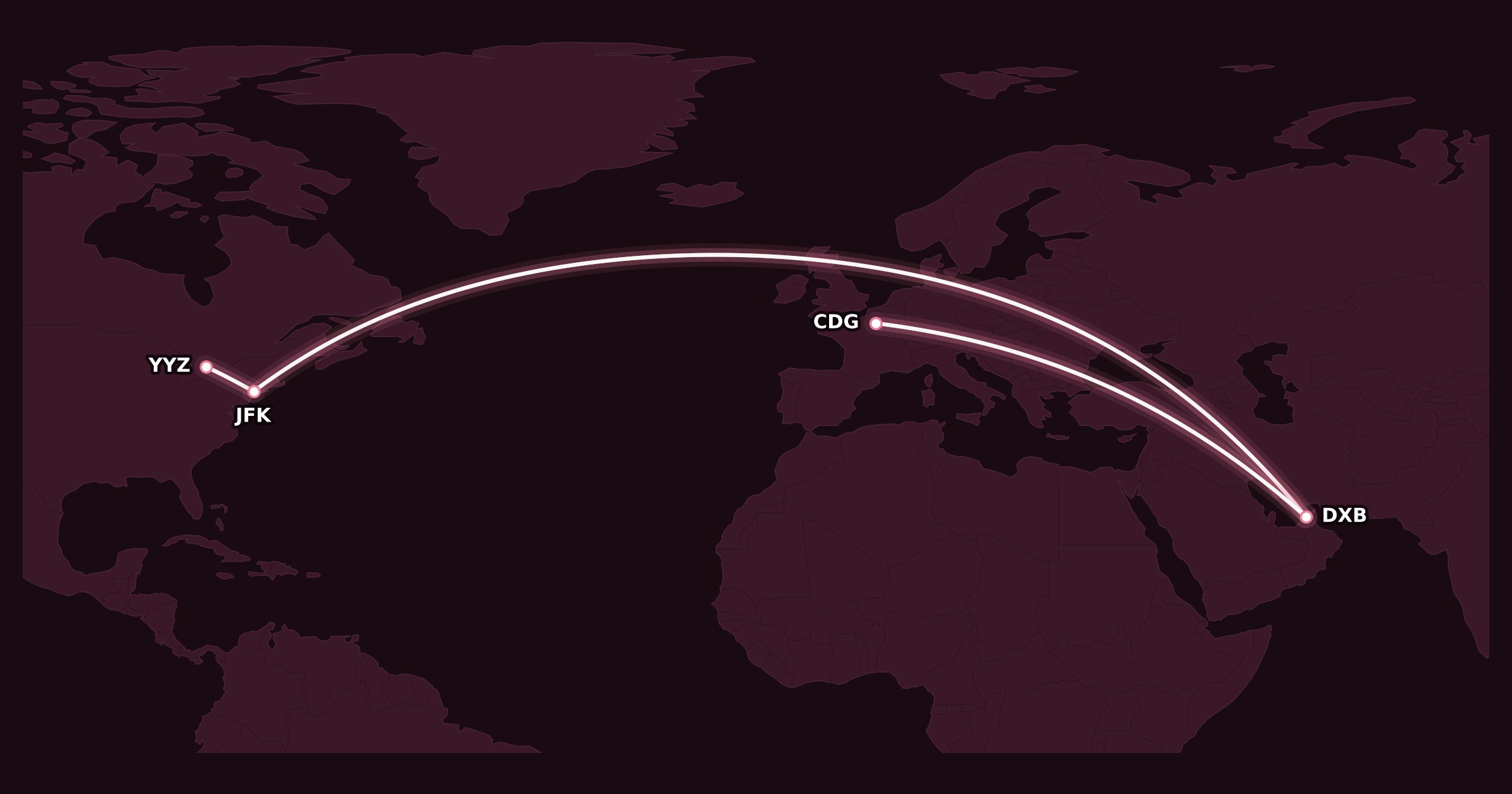 Map for Booked: The First International Trip of the New Era