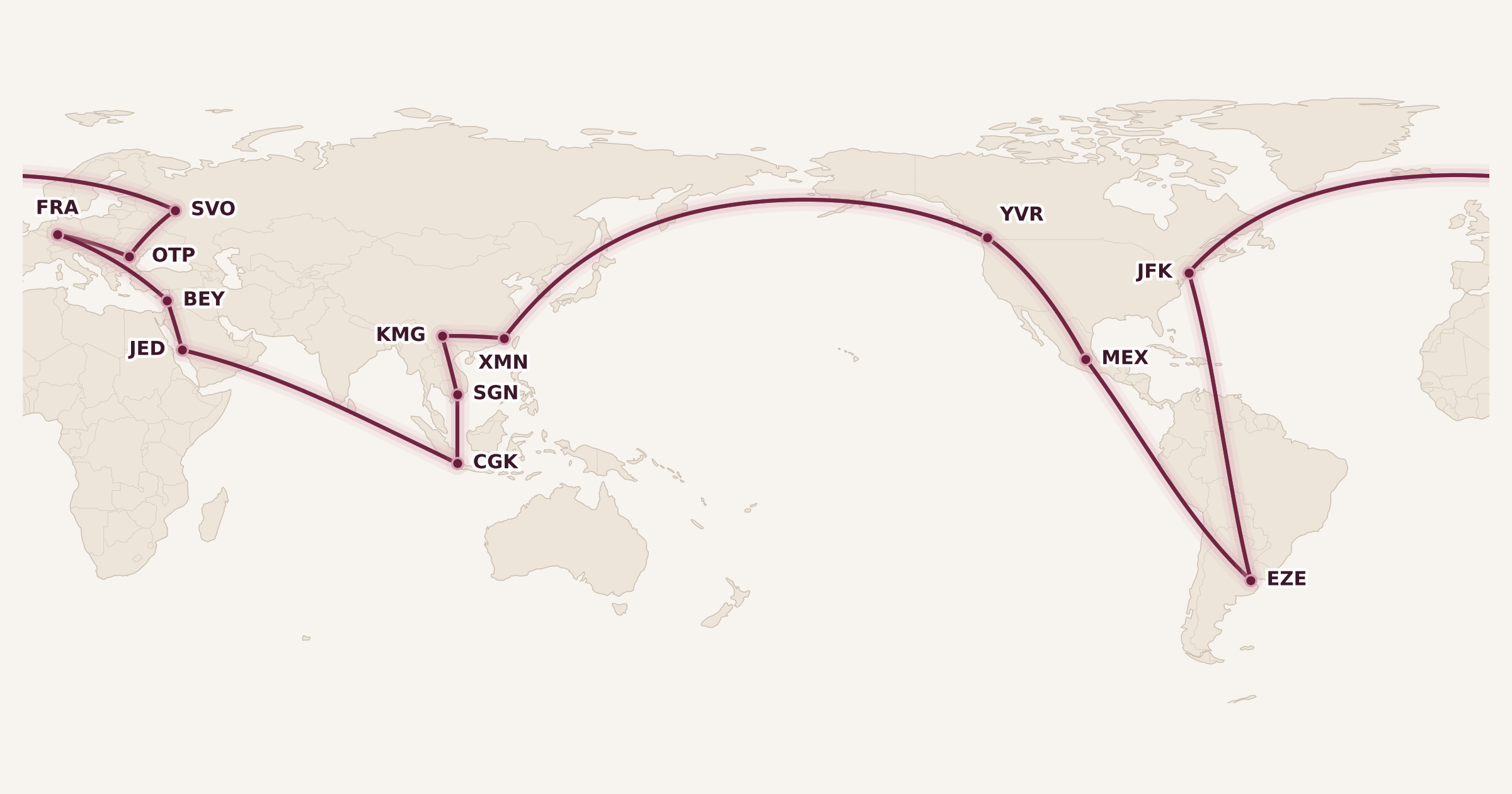 Map for The Best SkyTeam Programs for Canadians