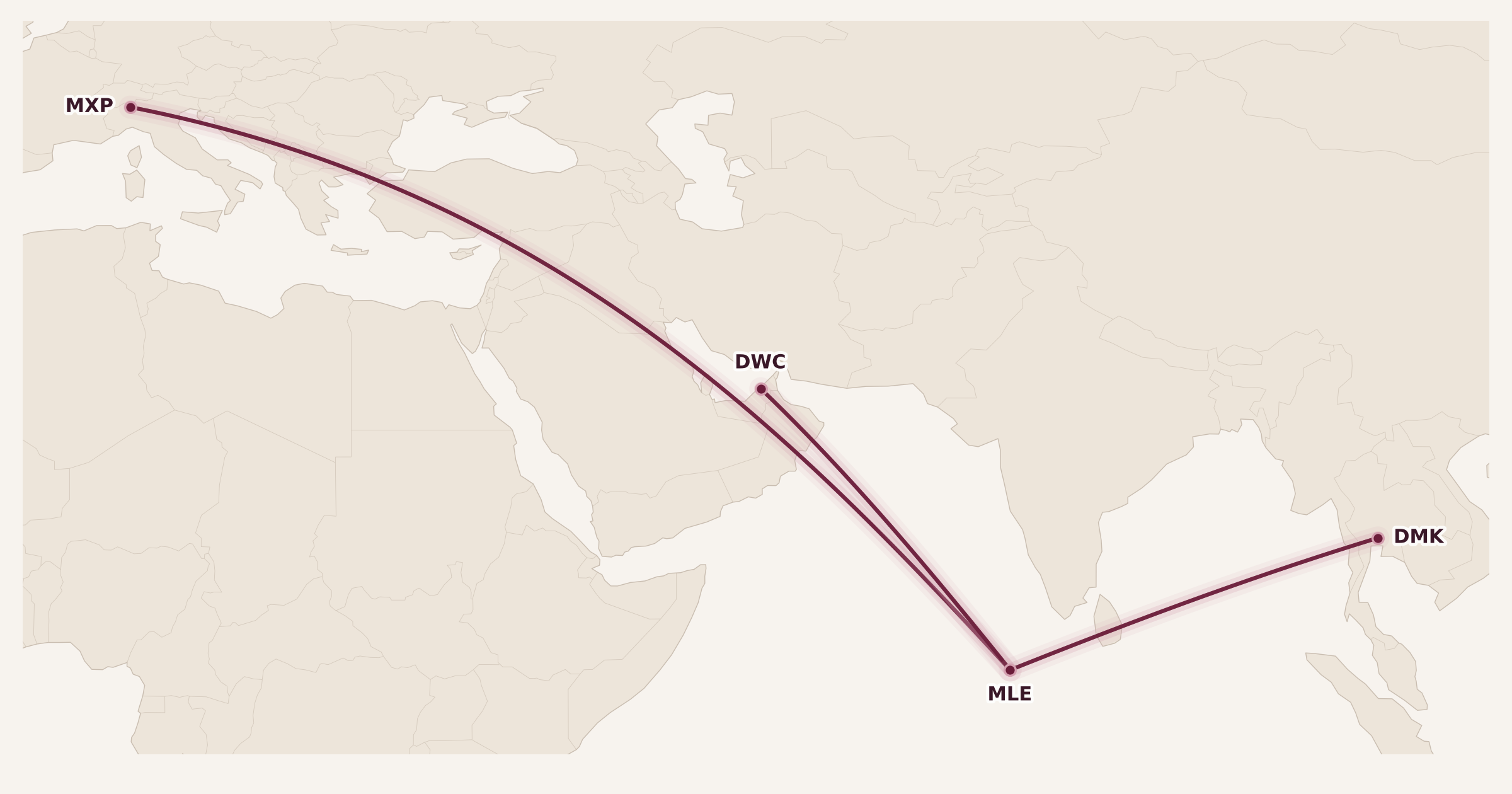 Map for Beond Airlines Expands Network with Second Aircraft