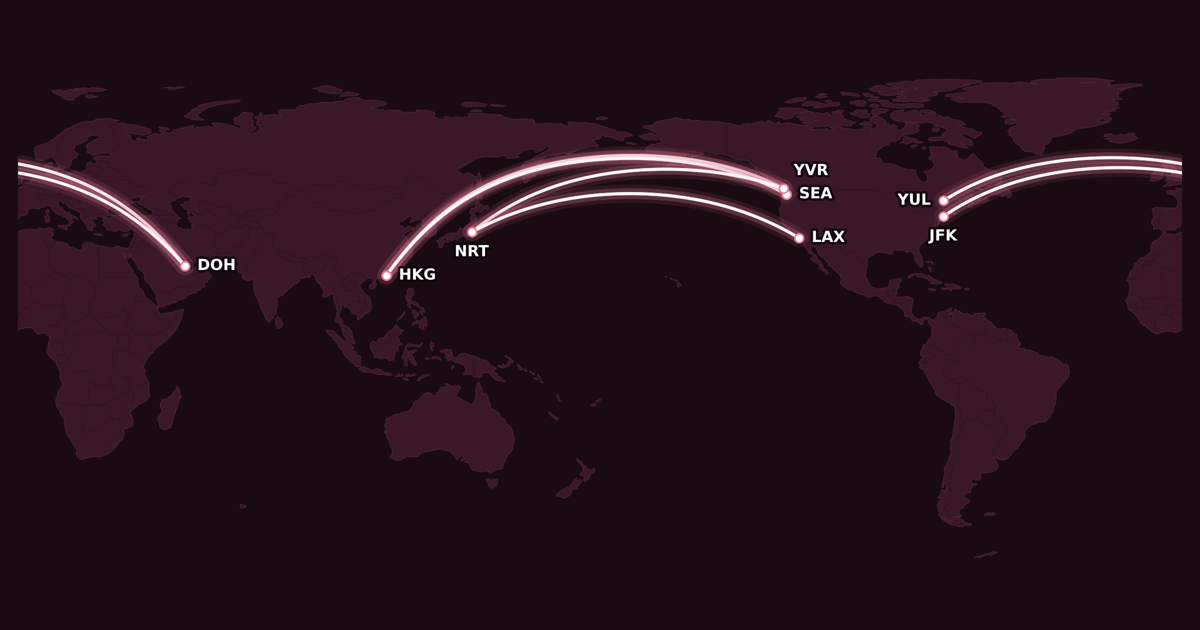 Map for Cathay Pacific Asia Miles Cuts Stopovers on One-Way Awards