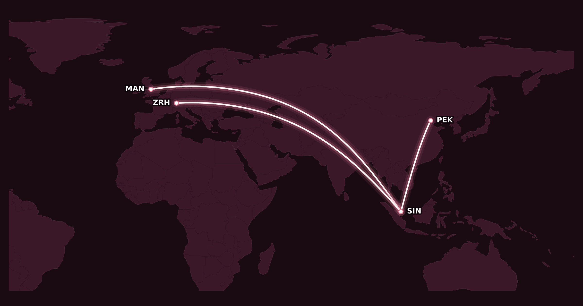 Map for Alaska Mileage Plan Cuts Intra-Asia Stopovers