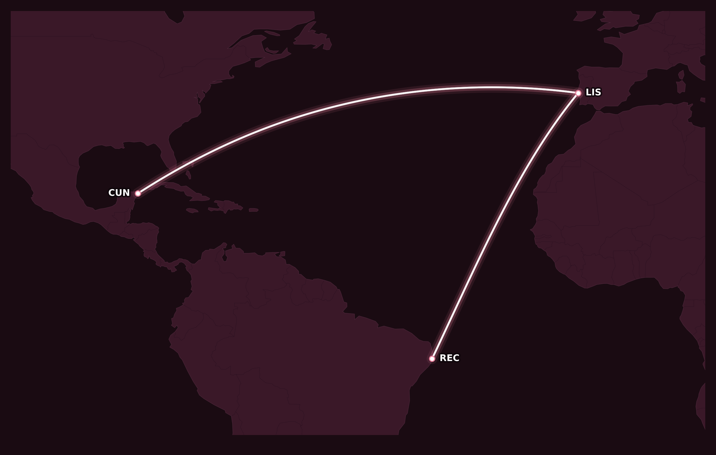 Map for How to Book Complex Trips with Aeroplan
