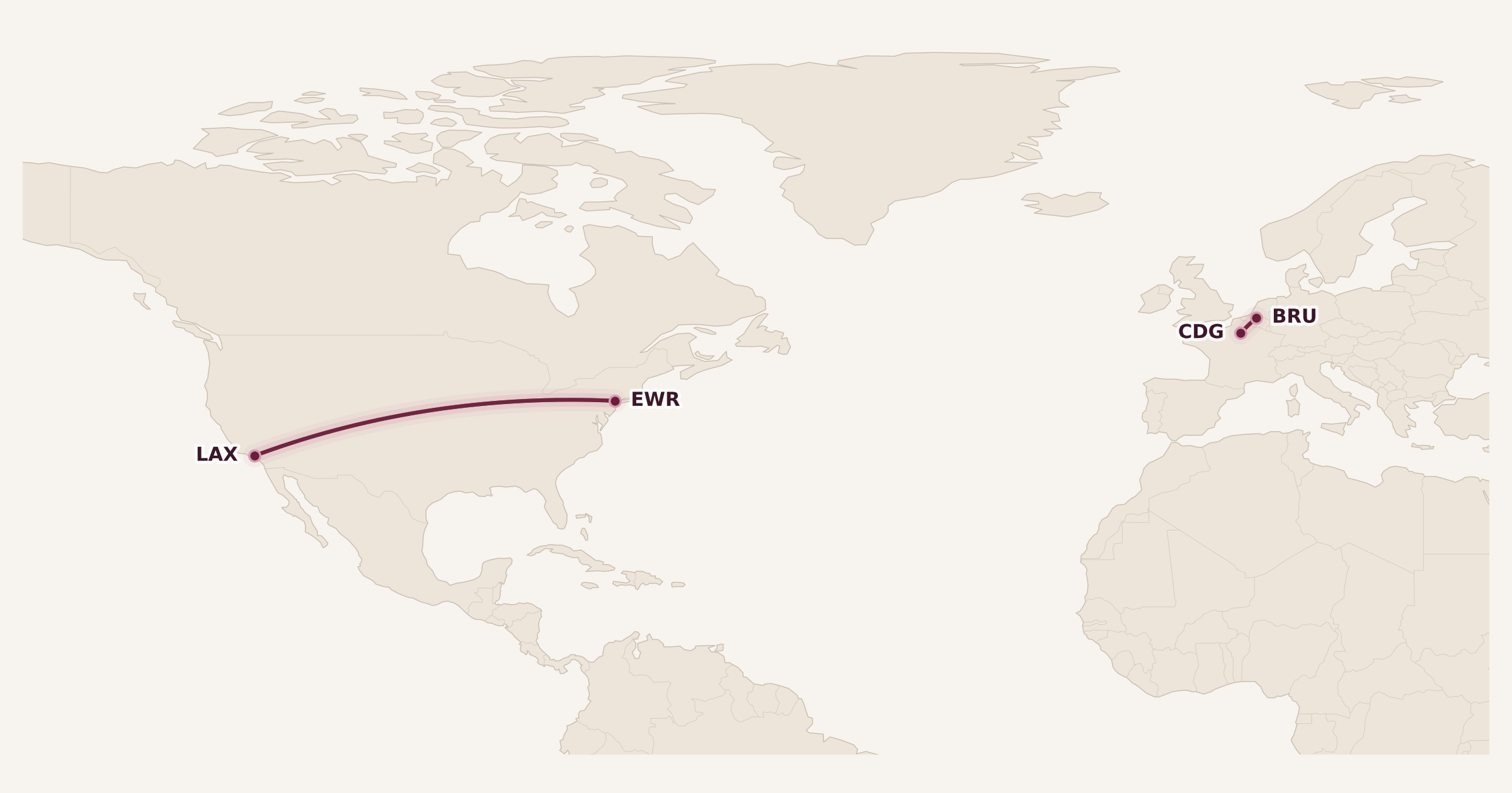 Map for How Does the United Excursionist Perk Work?