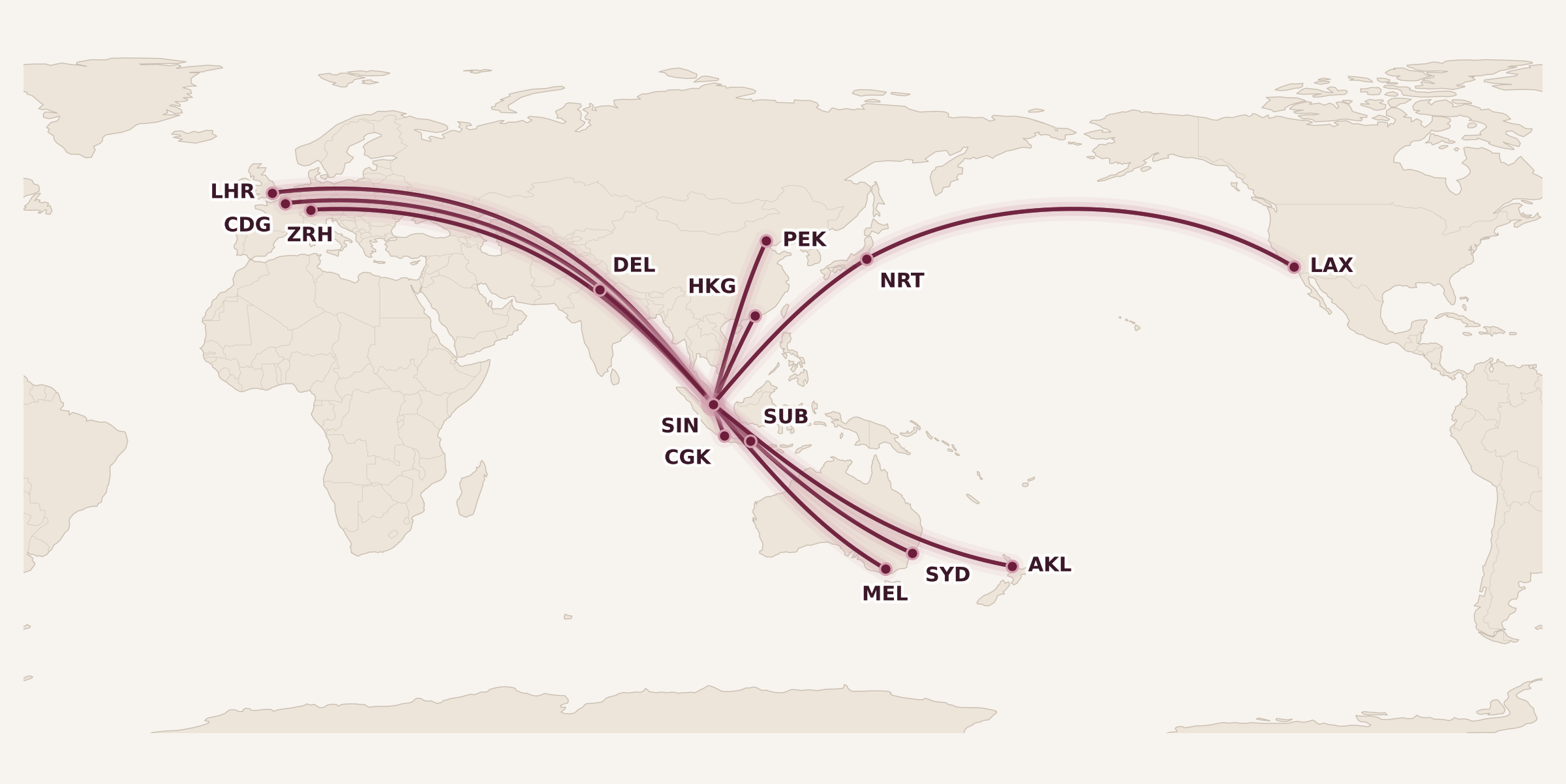 Map for The Complete Guide to Singapore Airlines First Class
