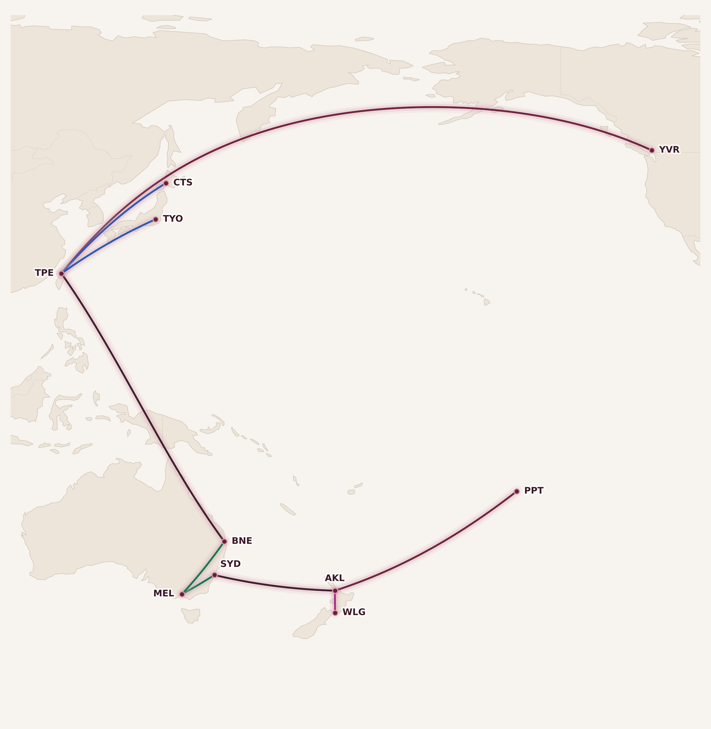Map for Booked: From Kia Ora to Konnichiwa