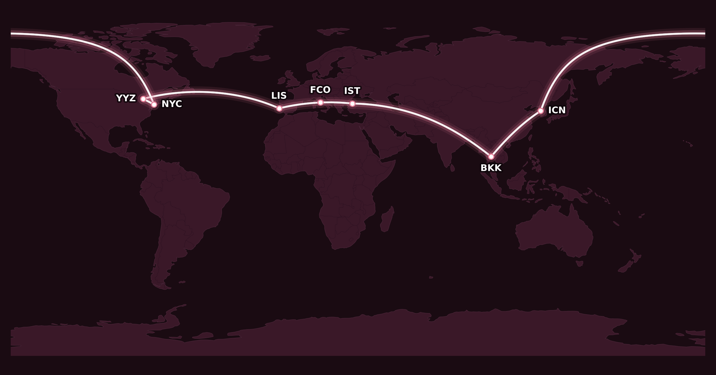 Map for How to Book Complex Trips with Aeroplan