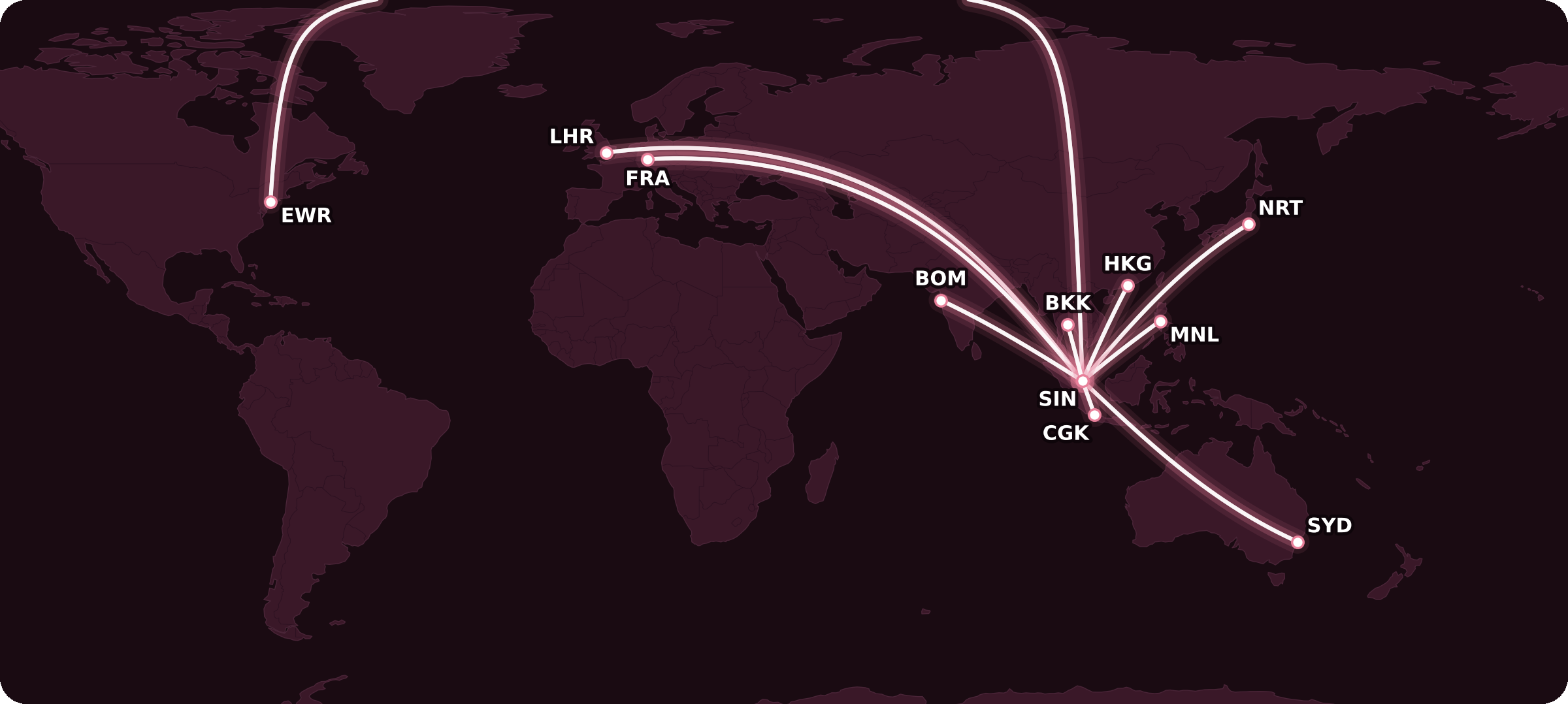Singapore Airlines Business Class Routes