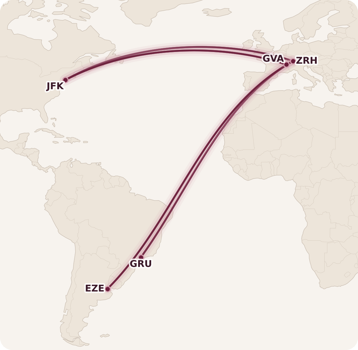 Swiss First Class Routes